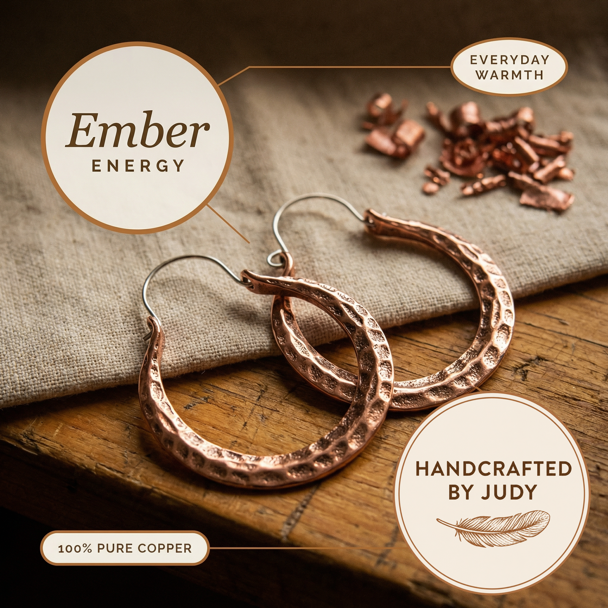 Judy's Ember Copper Earrings