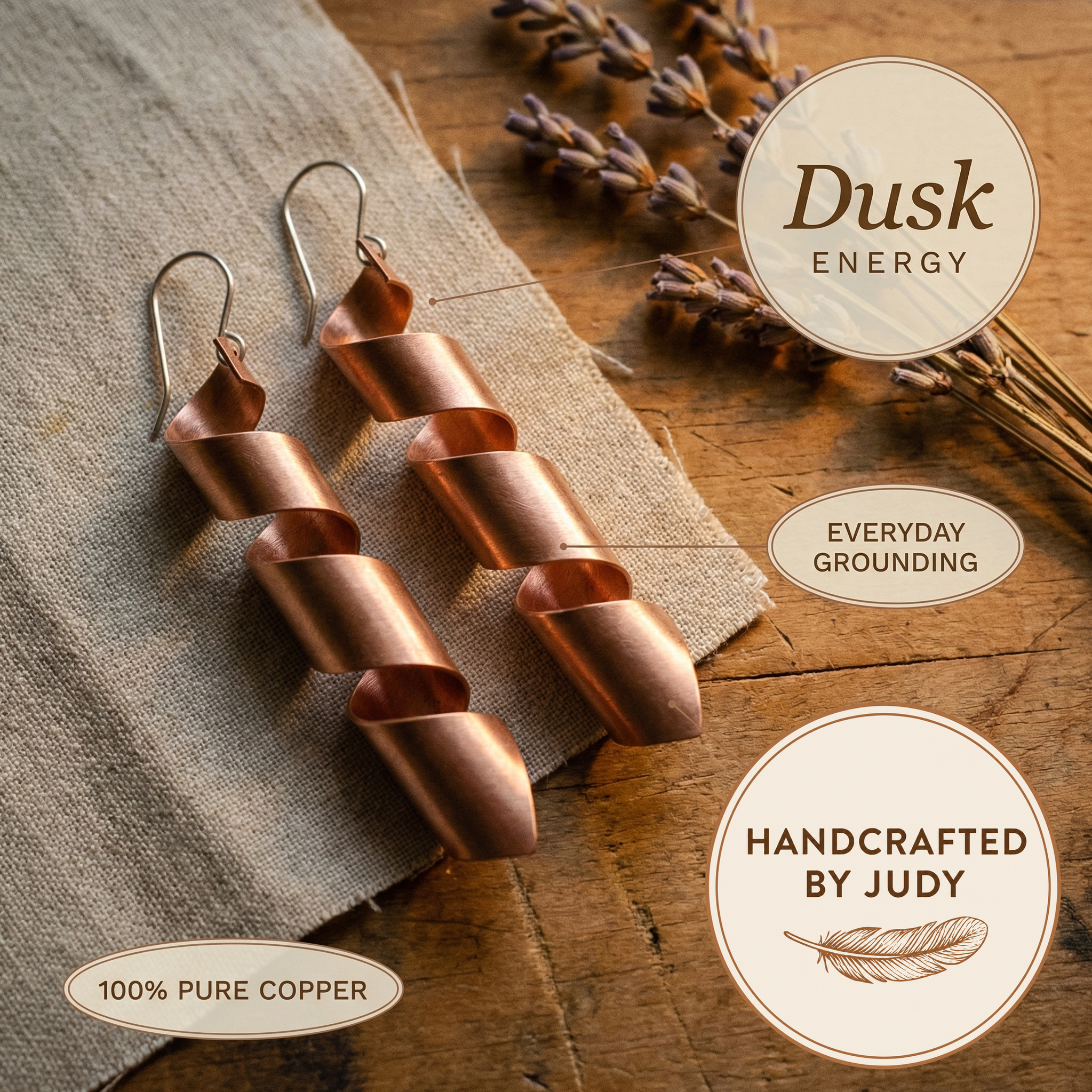 Judy's Dusk Copper Earrings