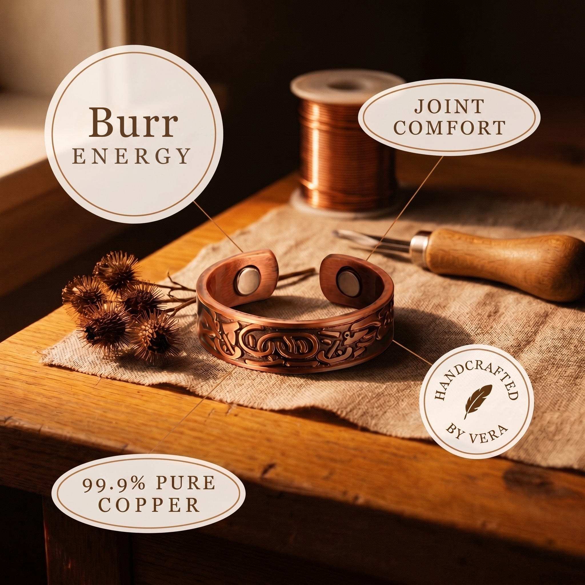 Judy's Burr Copper Ring
