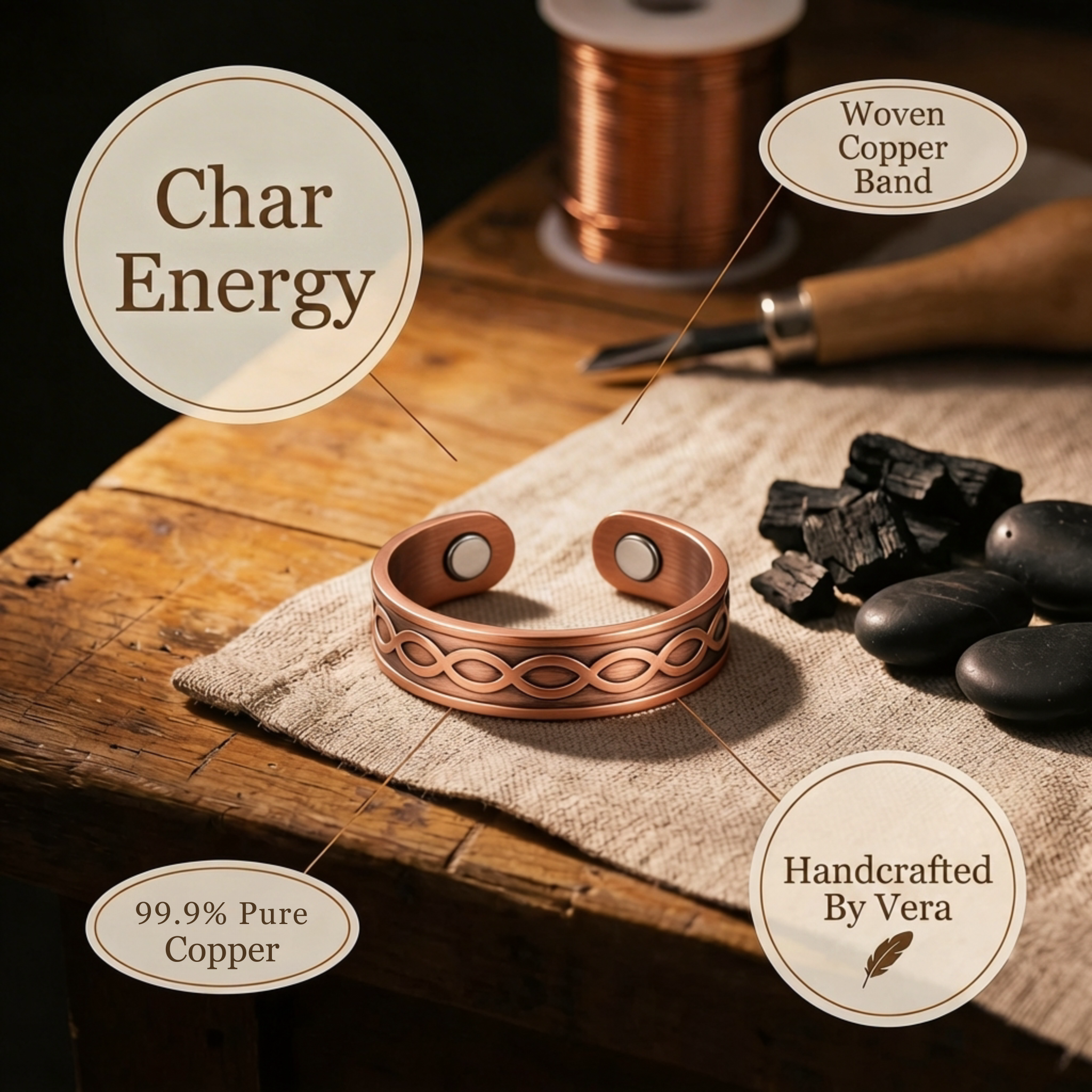 Judy's Char Copper Ring