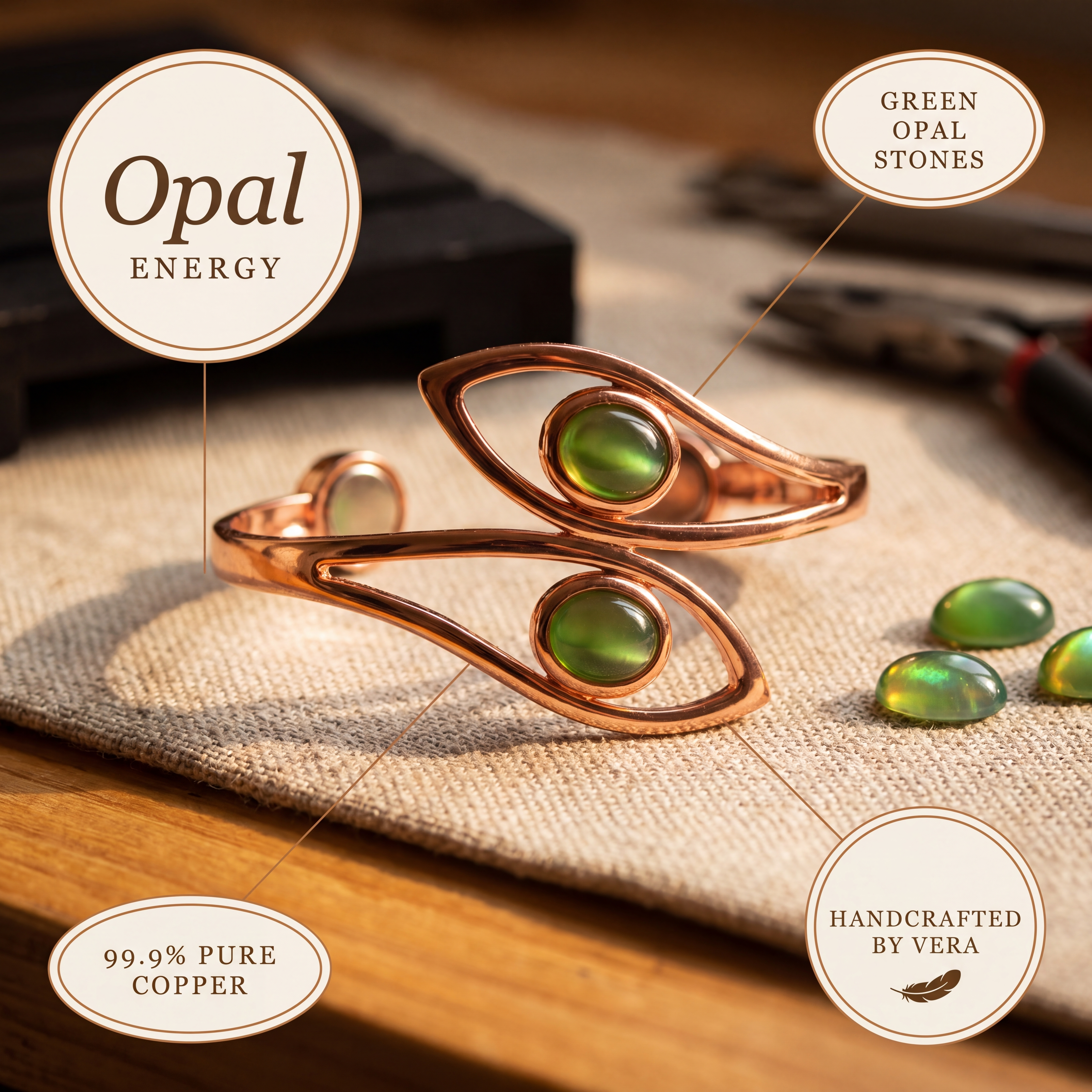 Judy's Opal Copper Bracelet