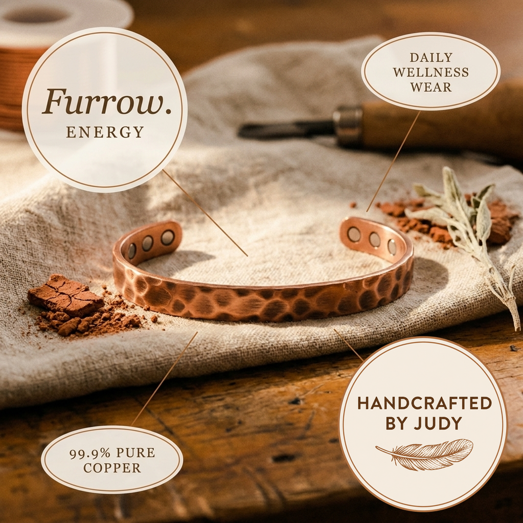 Judy's Furrow Copper Bracelet