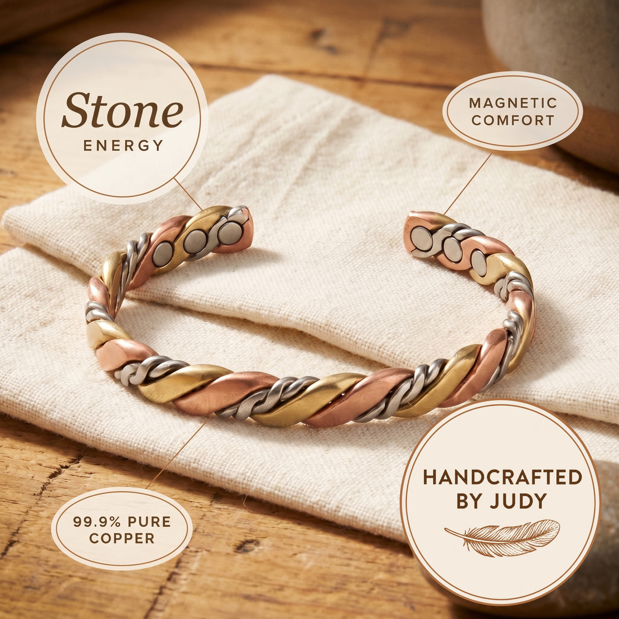 Judy's Stone Copper Bracelet