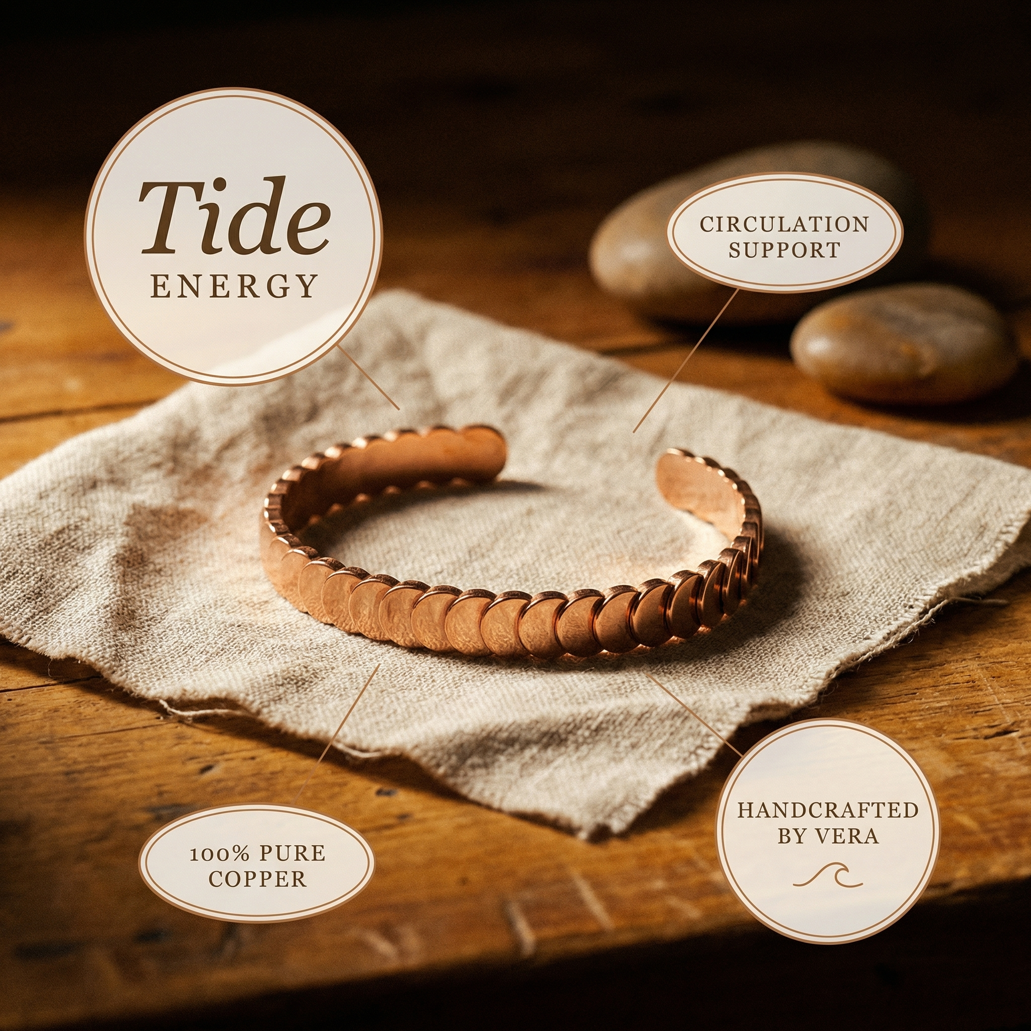 Judy's Tide Copper Bracelet