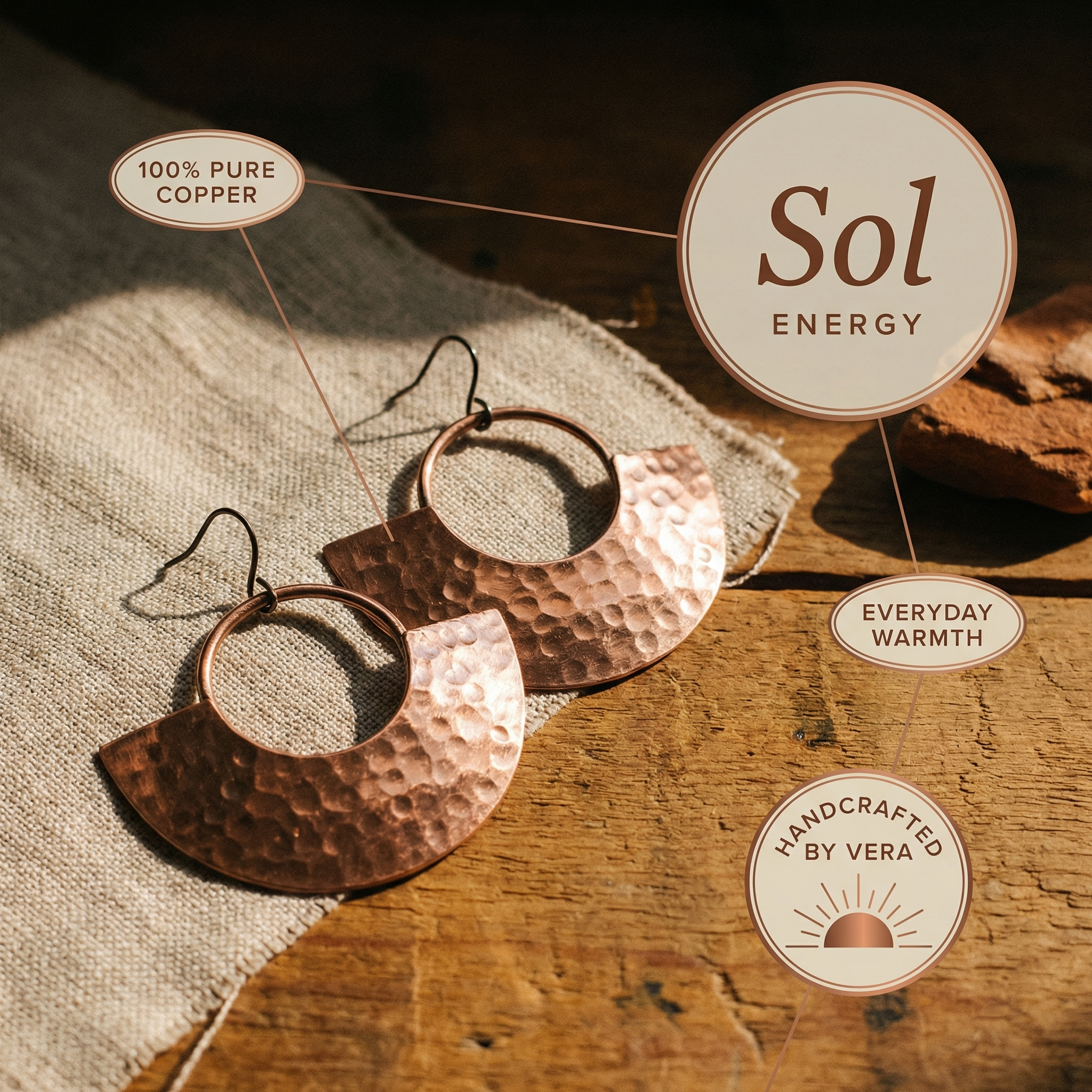 Judy's Sol Copper Earrings