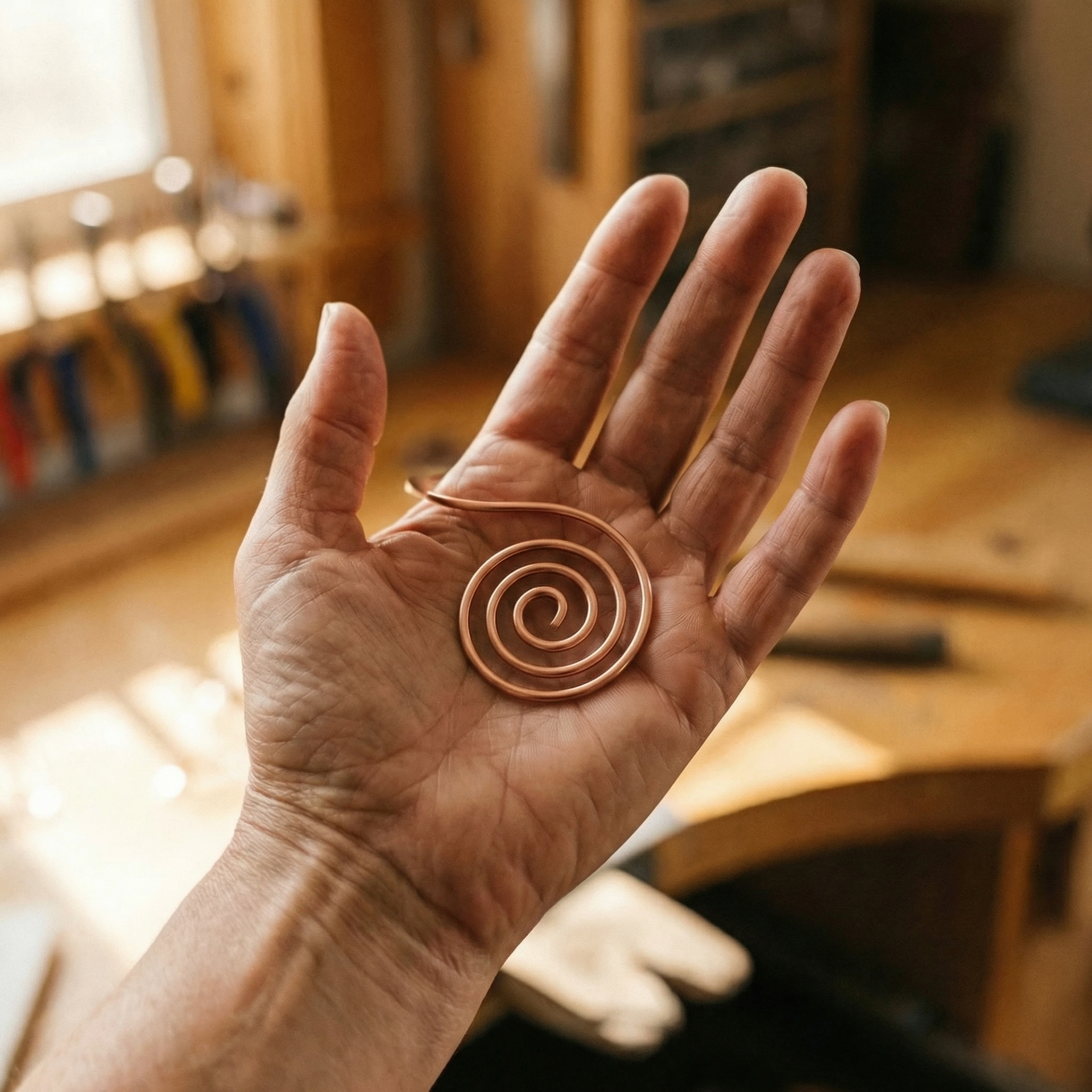 Judy's Flow Copper Hand Spiral