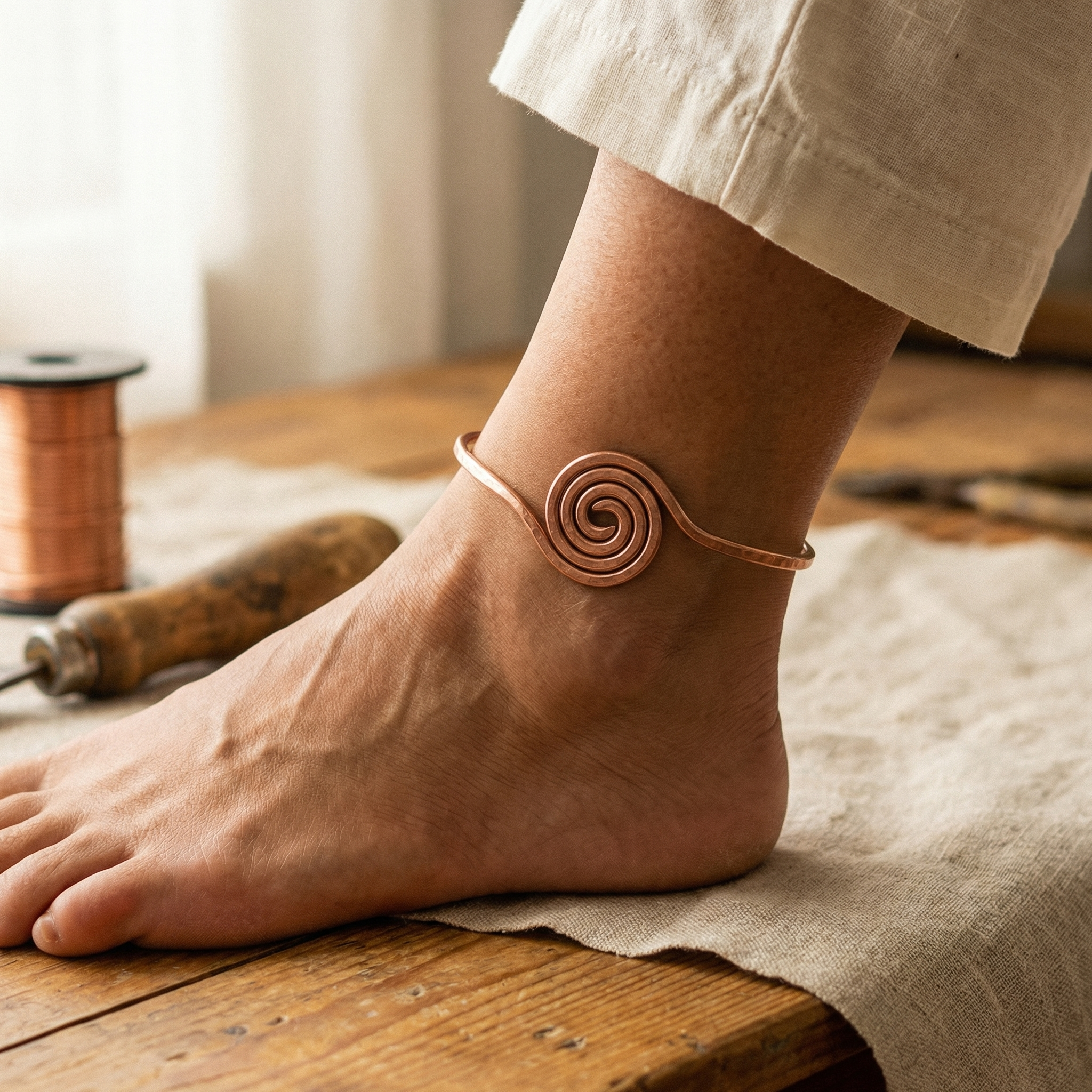 Judy's Coil Copper Anklet