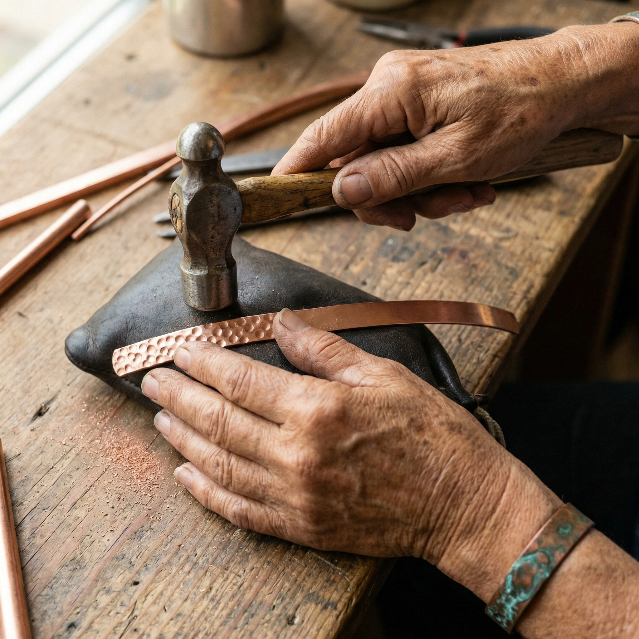 Judy's Sand Copper Anklet