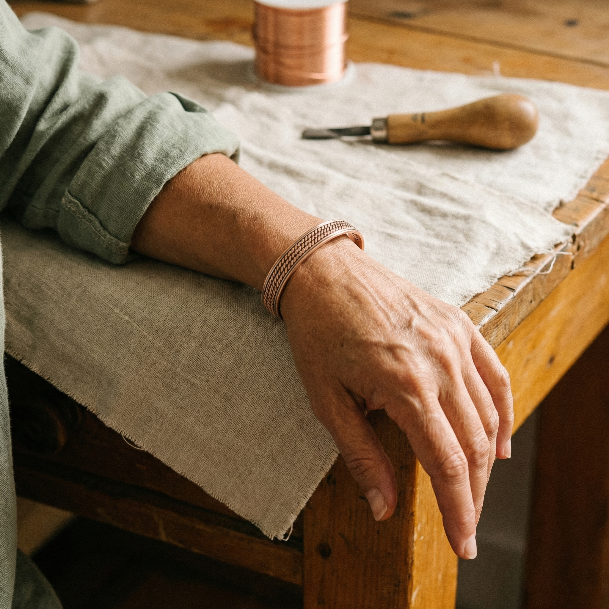 Judy's Wave Copper Bracelet