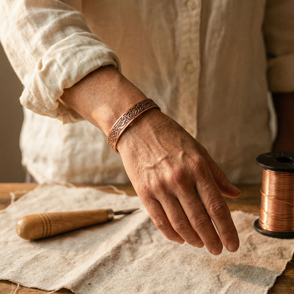 Judy's Moss Copper Bracelet