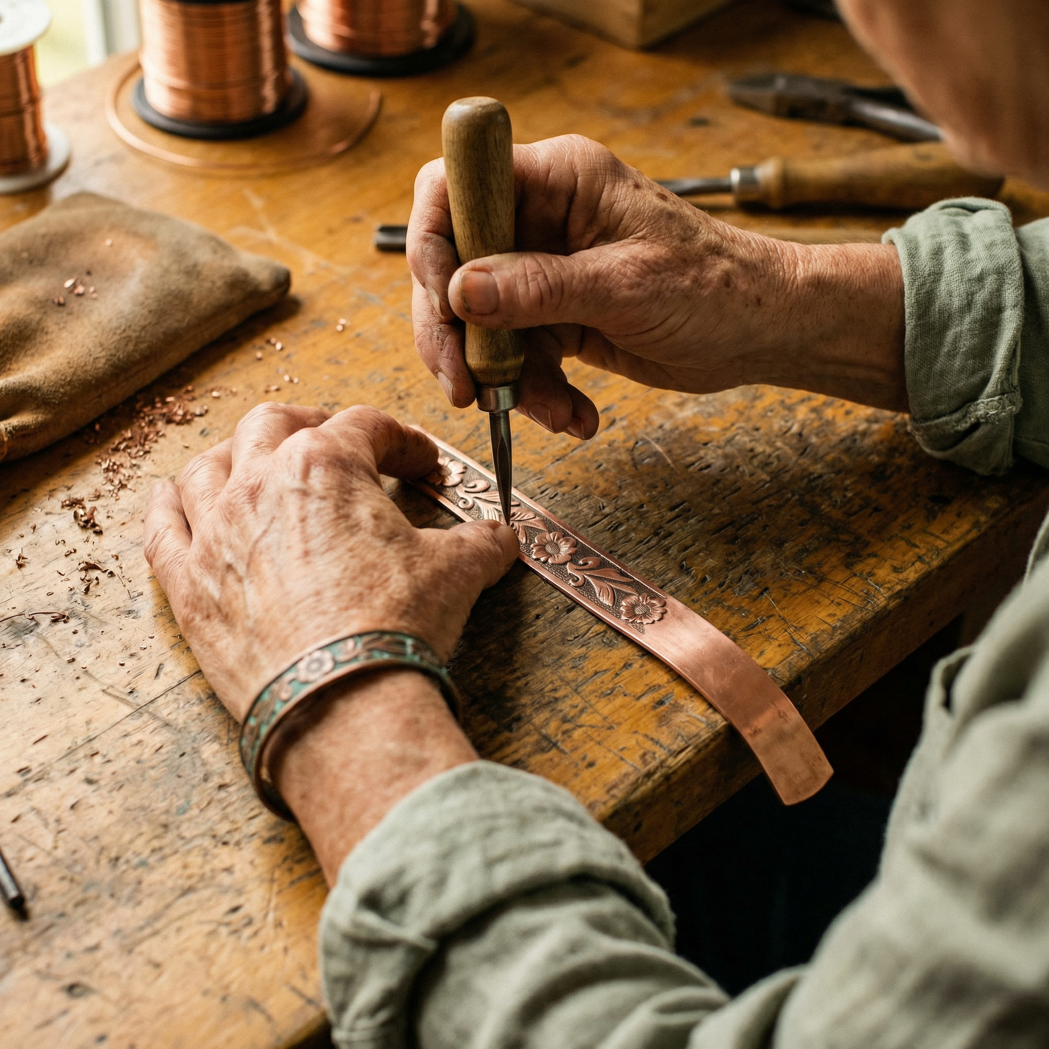 Judy's Vine Copper Bracelet