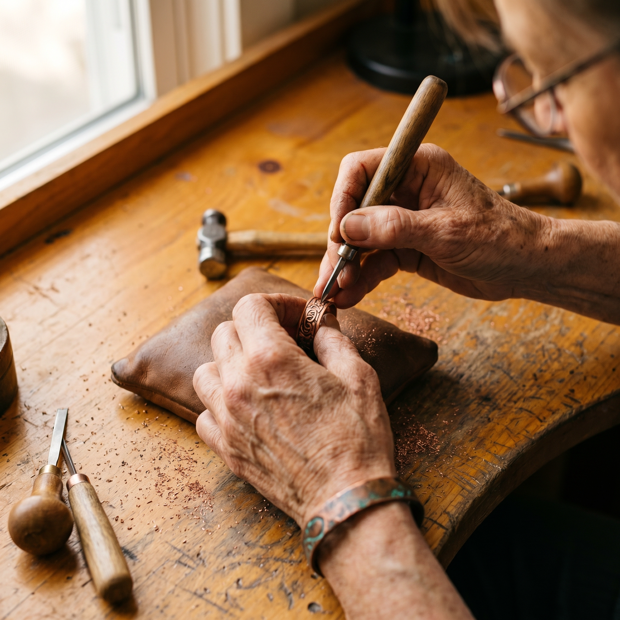 Judy's Burr Copper Ring