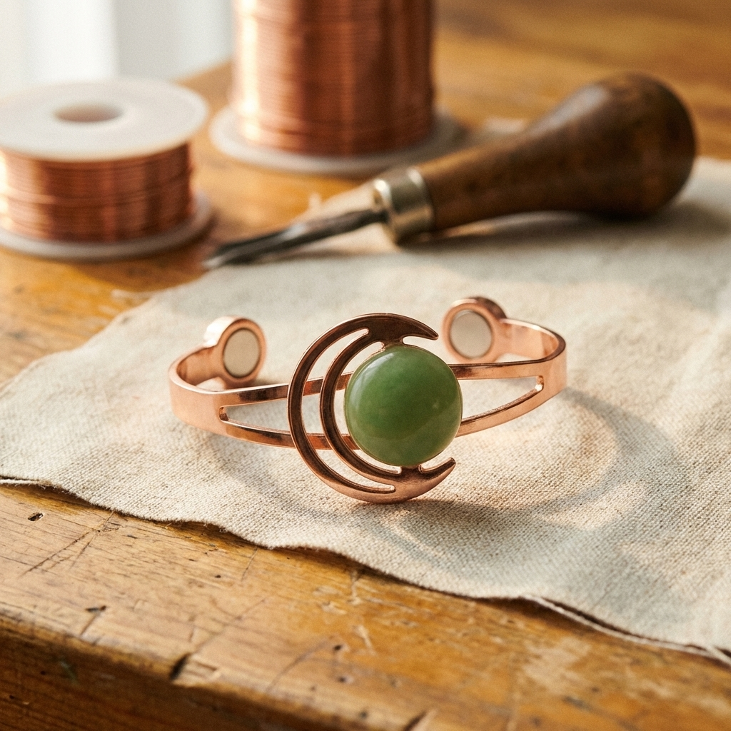 Judy's Sphere Green Copper Bracelet