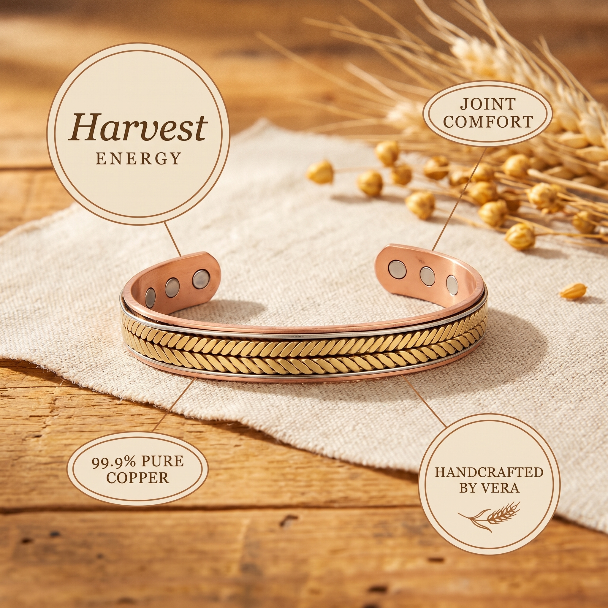 Judy's Harvest Copper Bracelet