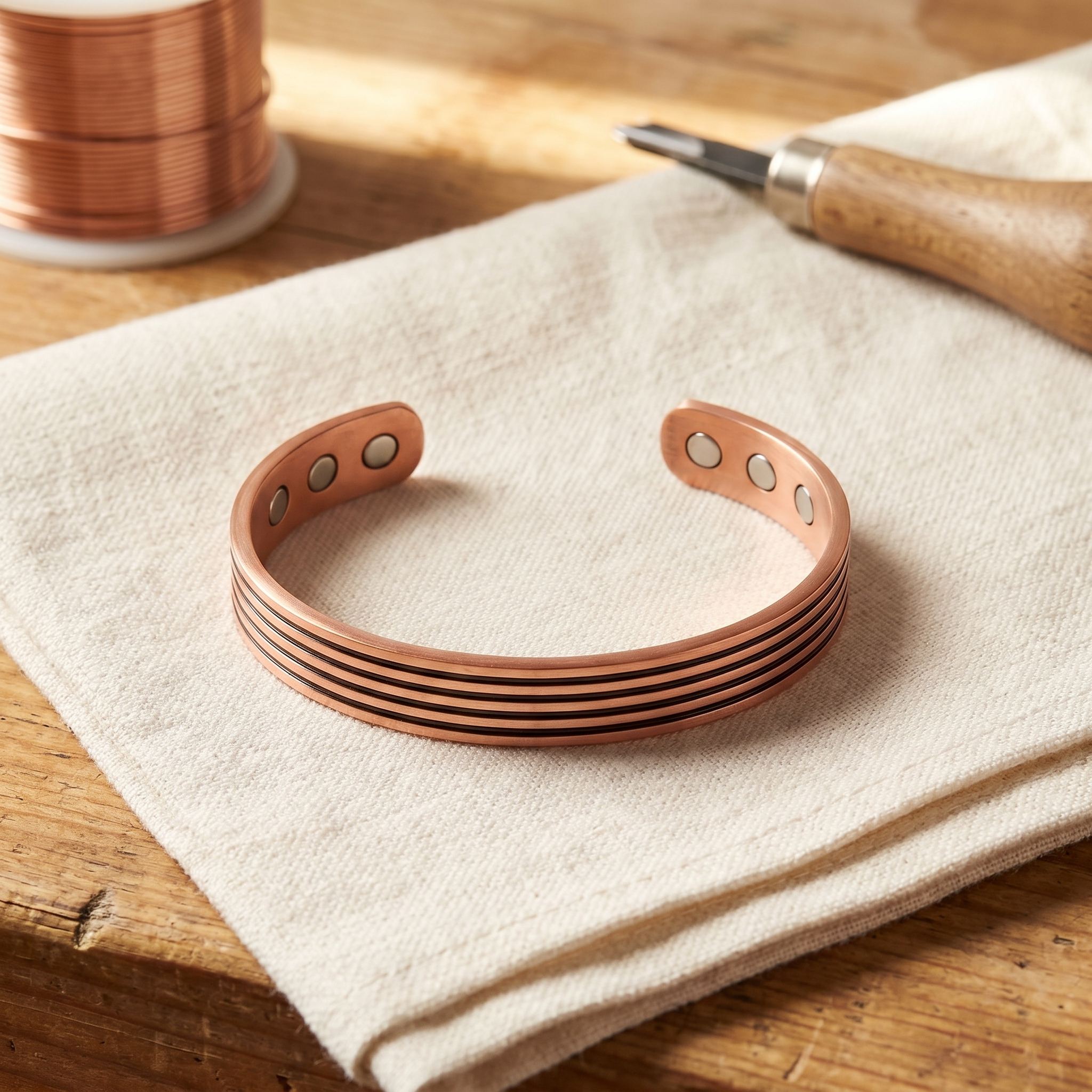 Judy's Sage Copper Bracelet