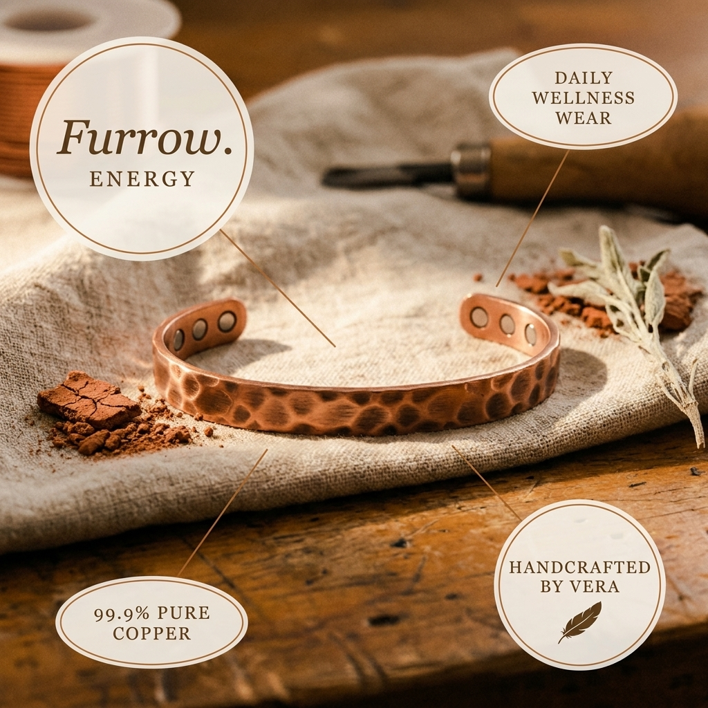 Judy's Furrow Copper Bracelet