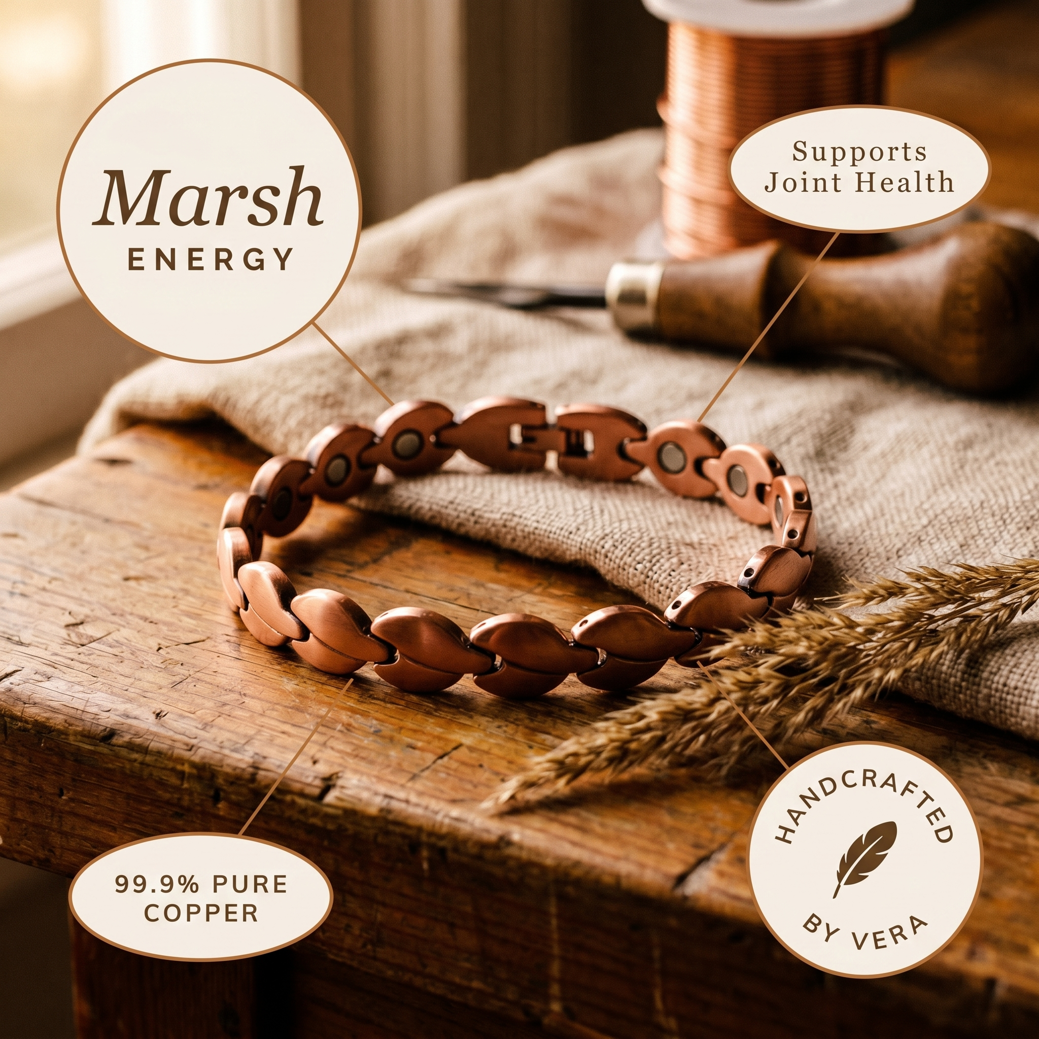 Judy's Marsh Copper Anklet