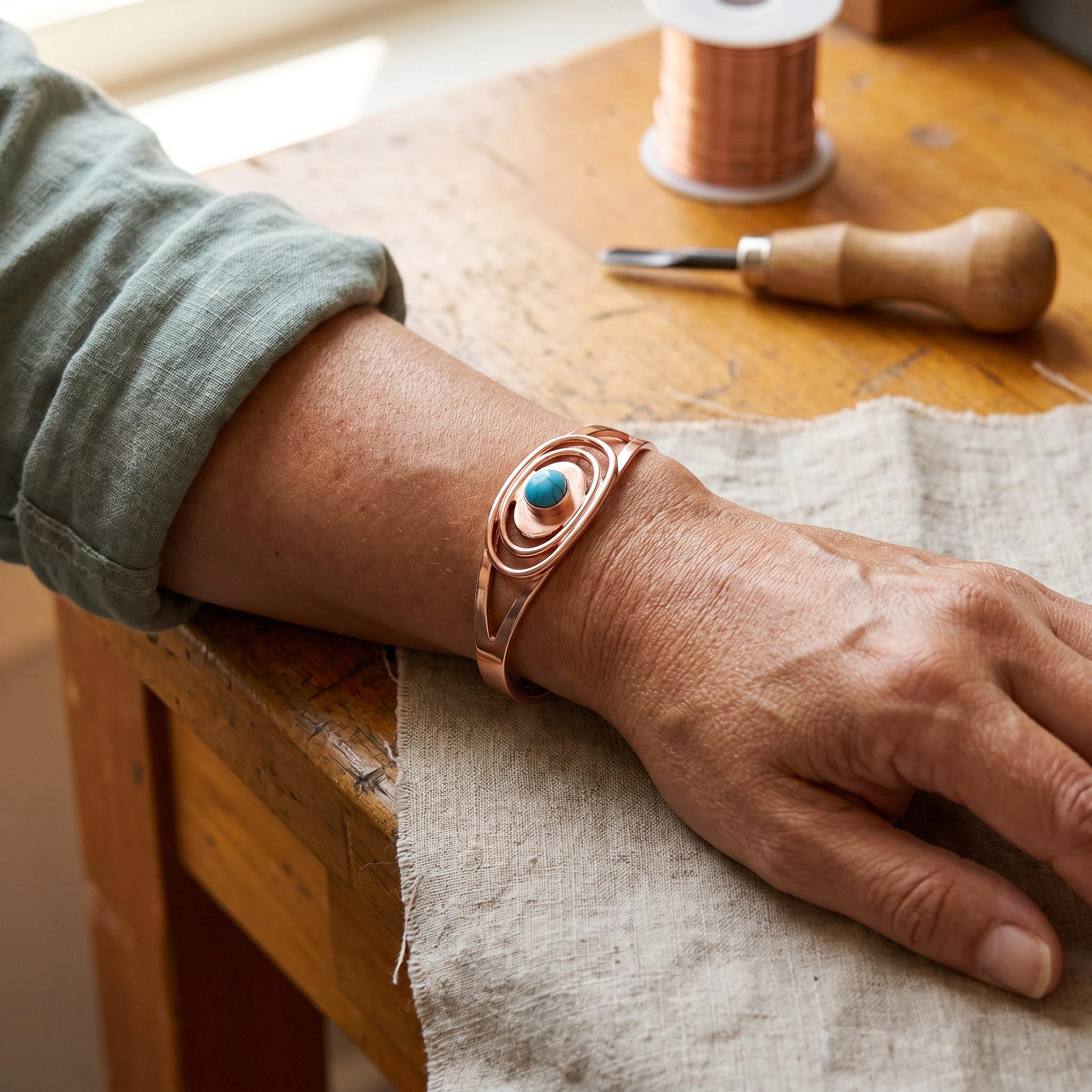 Judy's Sedge Copper Bracelet