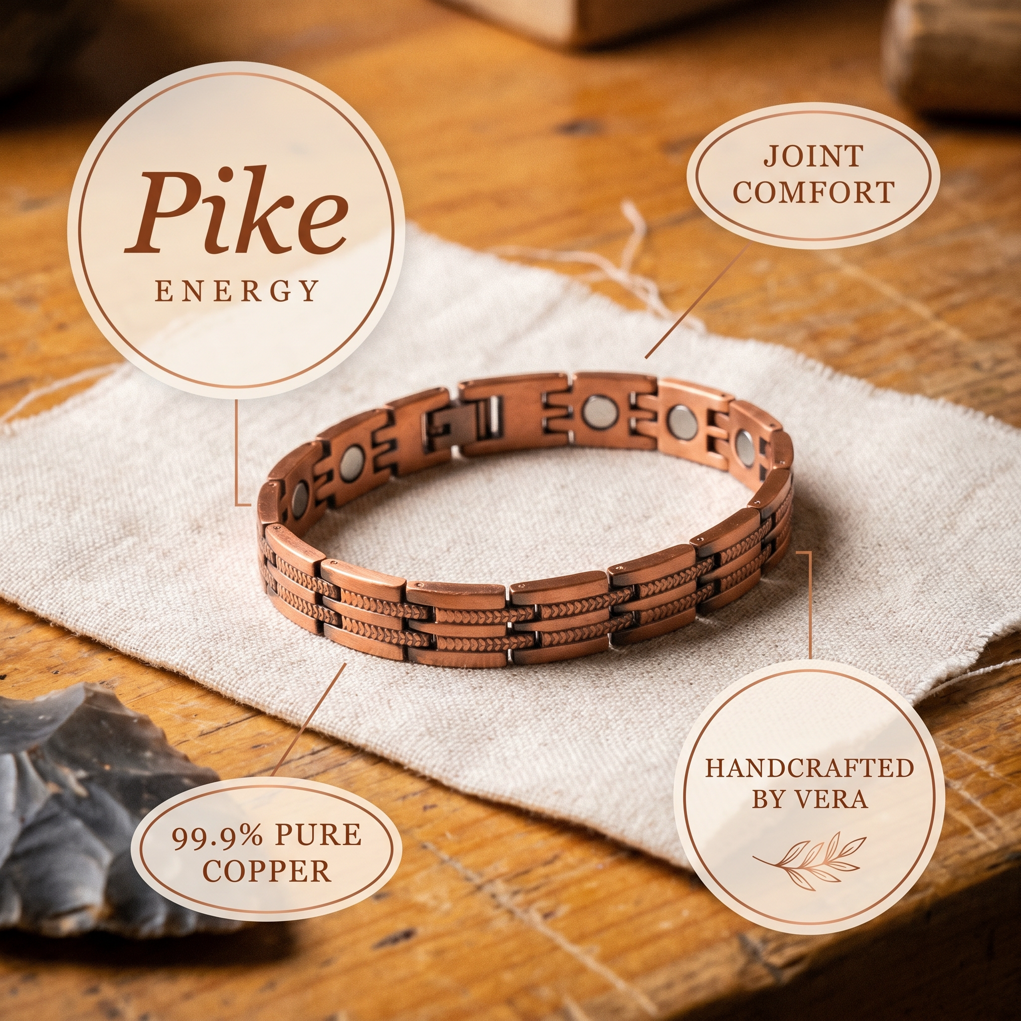 Judy's Pike Men's Copper Bracelet
