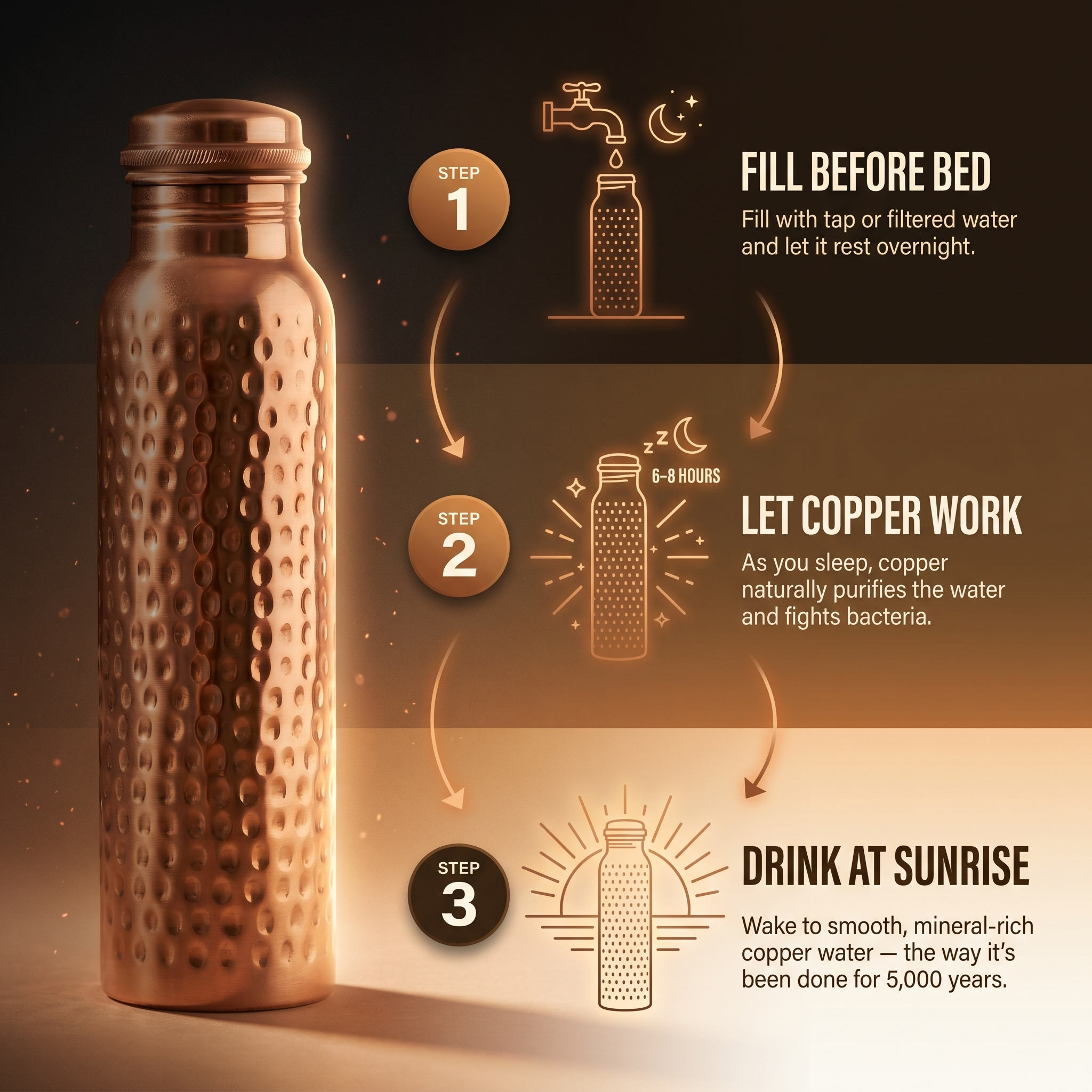 Judy's Pure Copper Water Bottle
