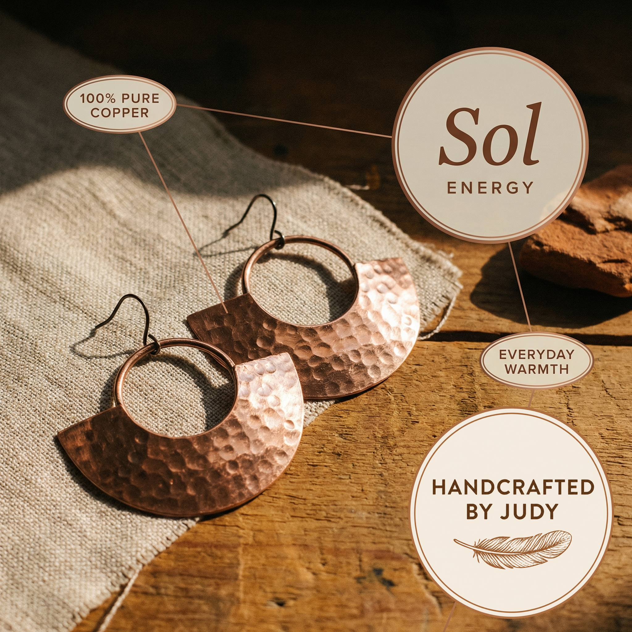 Judy's Sol Copper Earrings