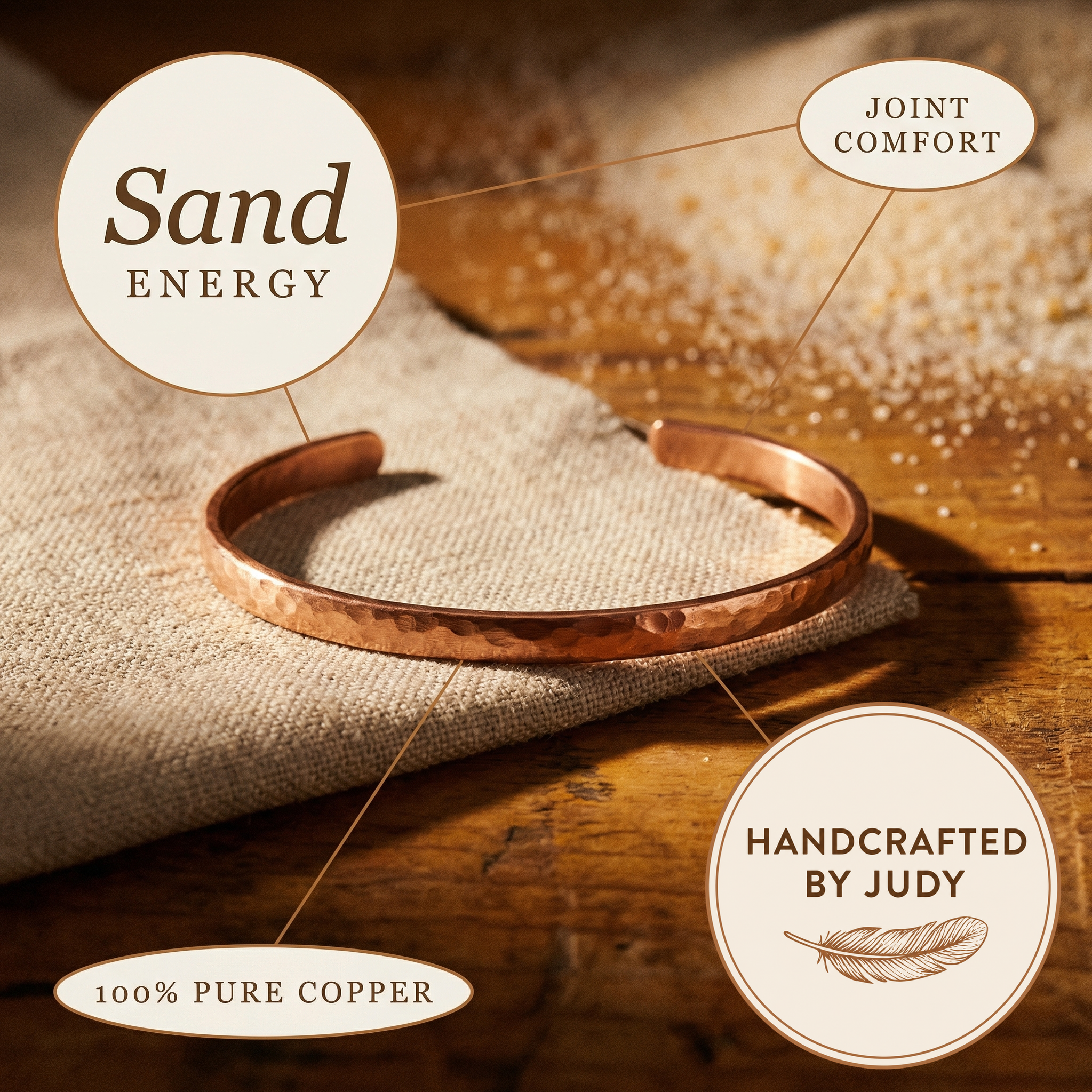 Judy's Sand Copper Anklet