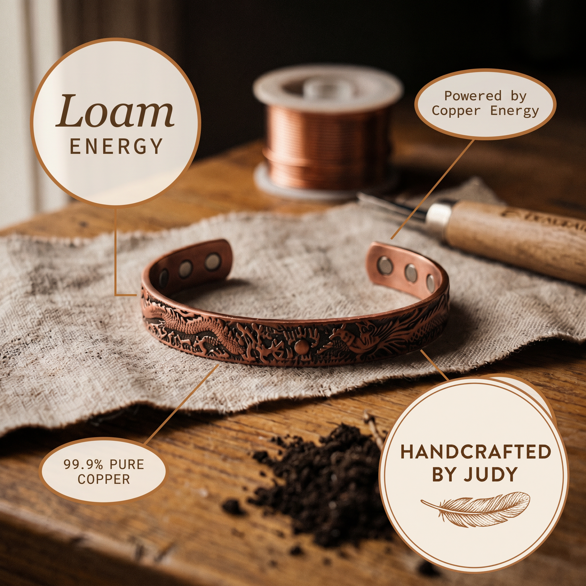 Judy's Loam Copper Bracelet