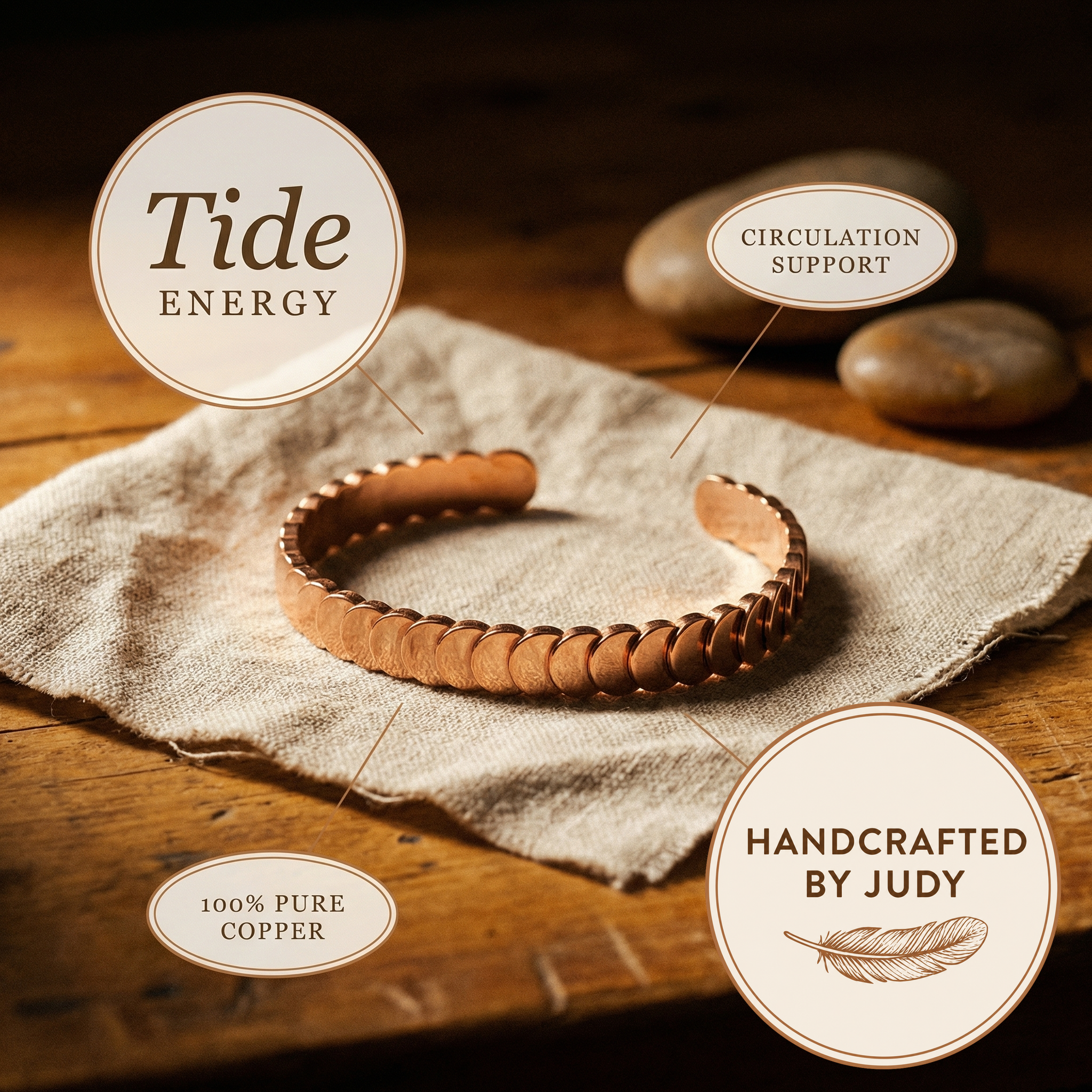 Judy's Tide Copper Bracelet