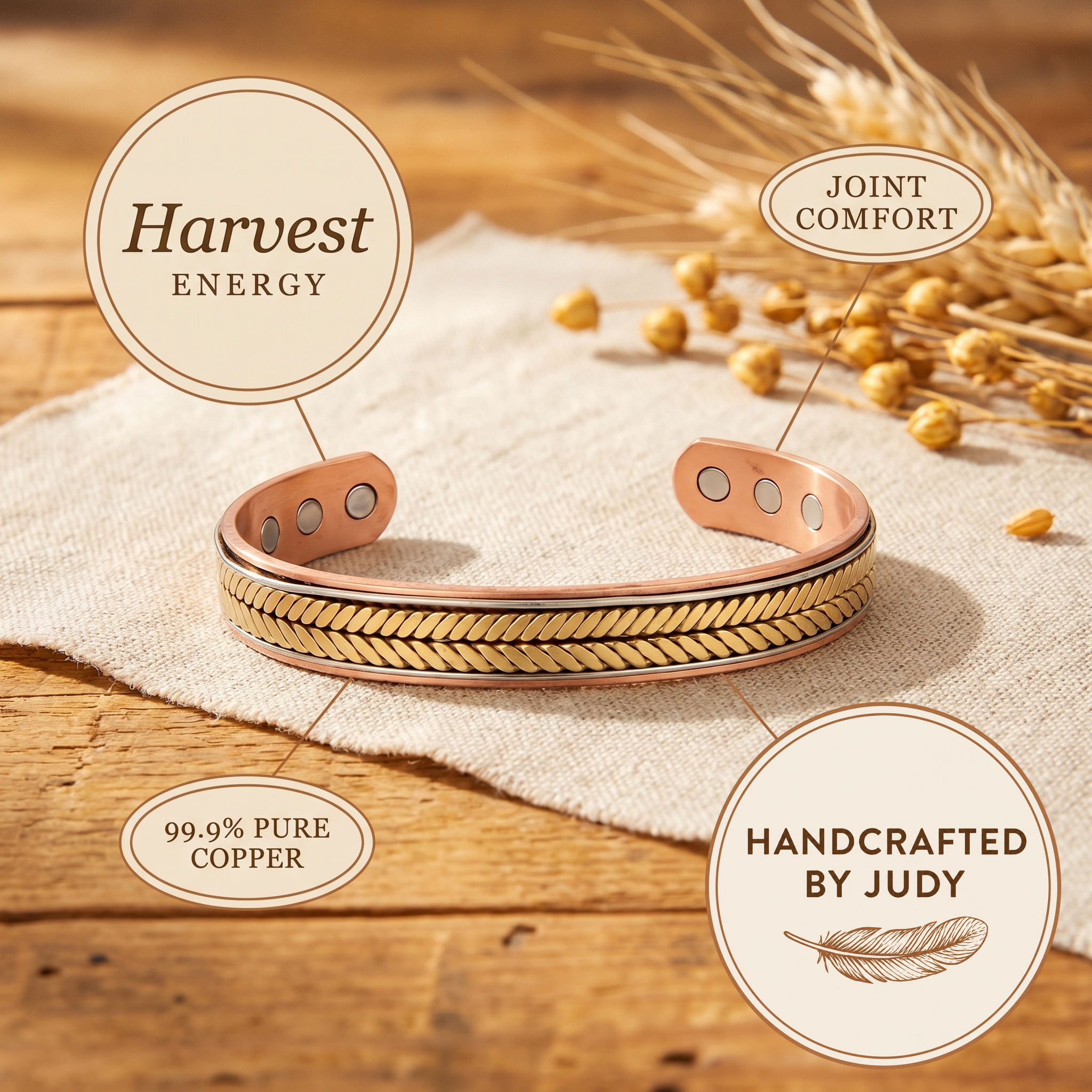 Judy's Harvest Copper Bracelet