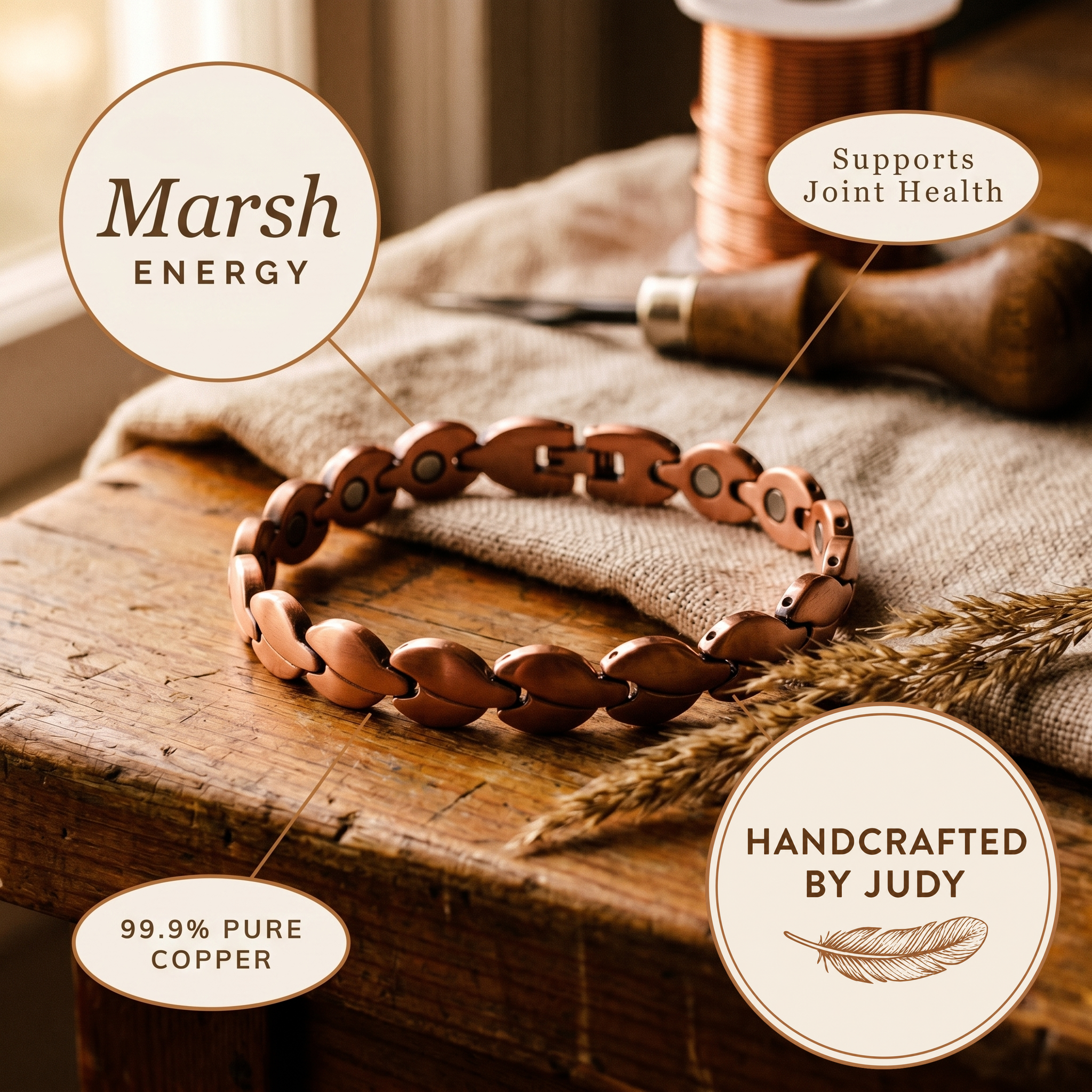 Judy's Marsh Copper Anklet