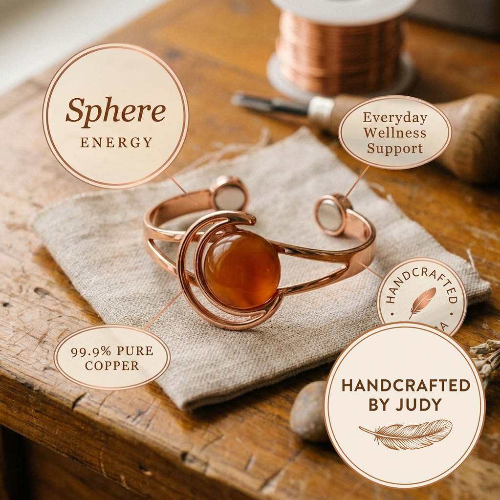 Judy's Sphere Orange Copper Bracelet