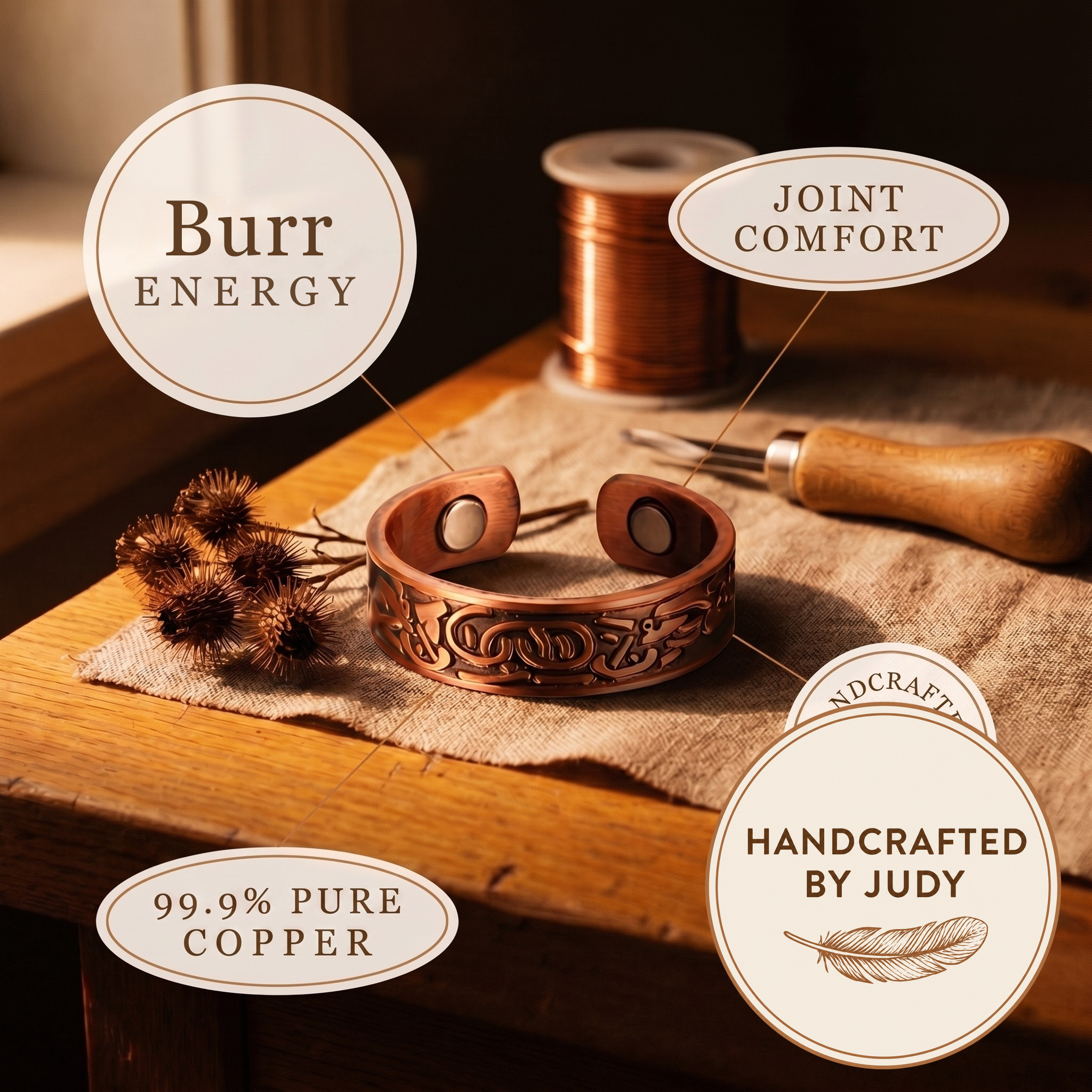 Judy's Burr Copper Ring