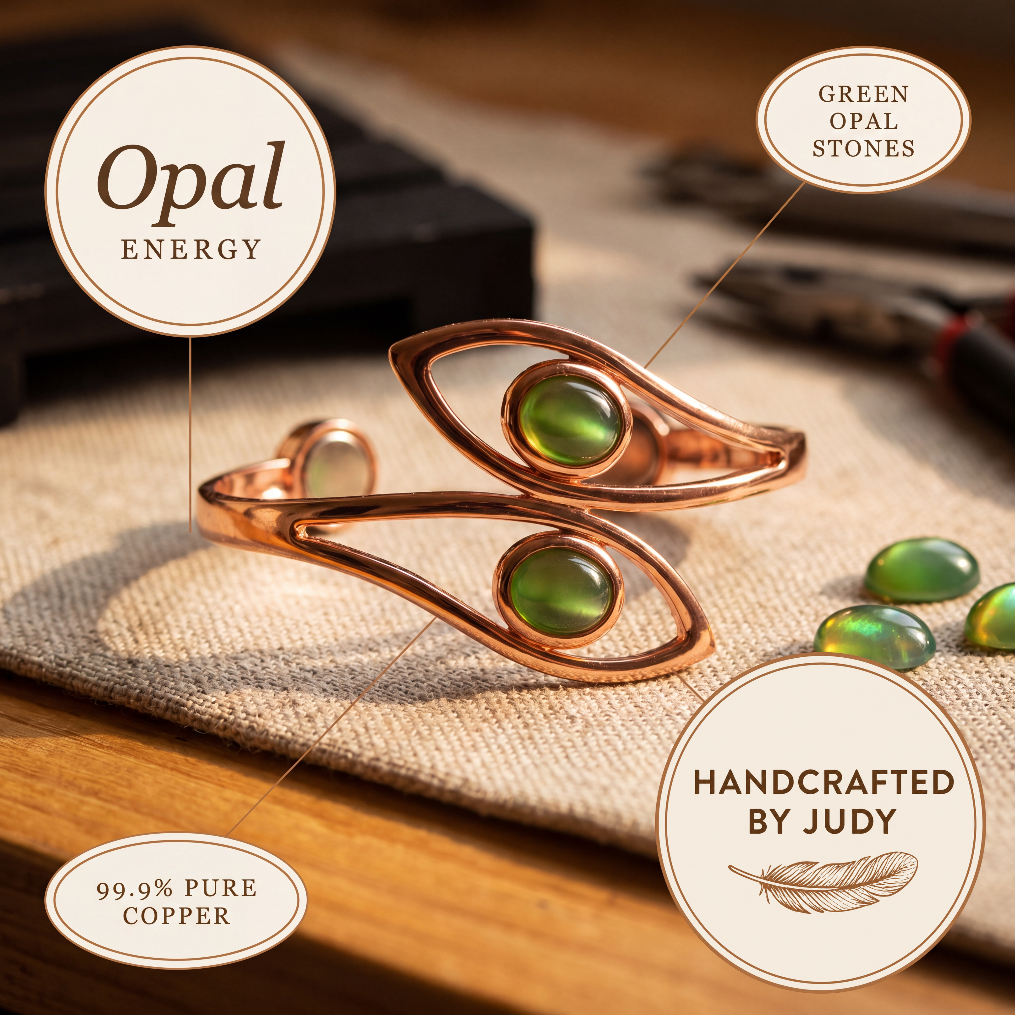 Judy's Opal Copper Bracelet