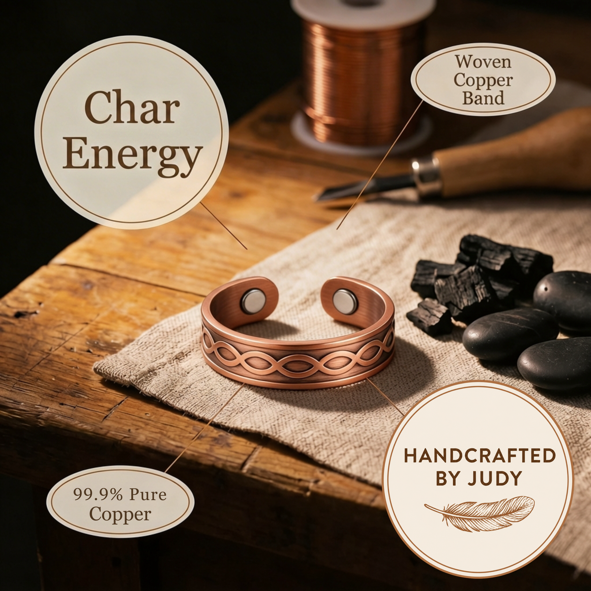 Judy's Char Copper Ring