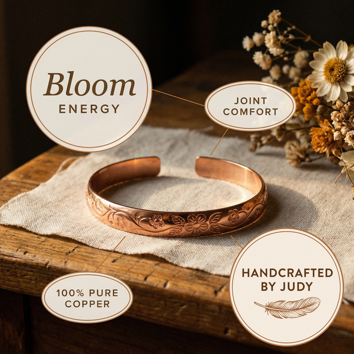 Judy's Bloom Copper Bracelet
