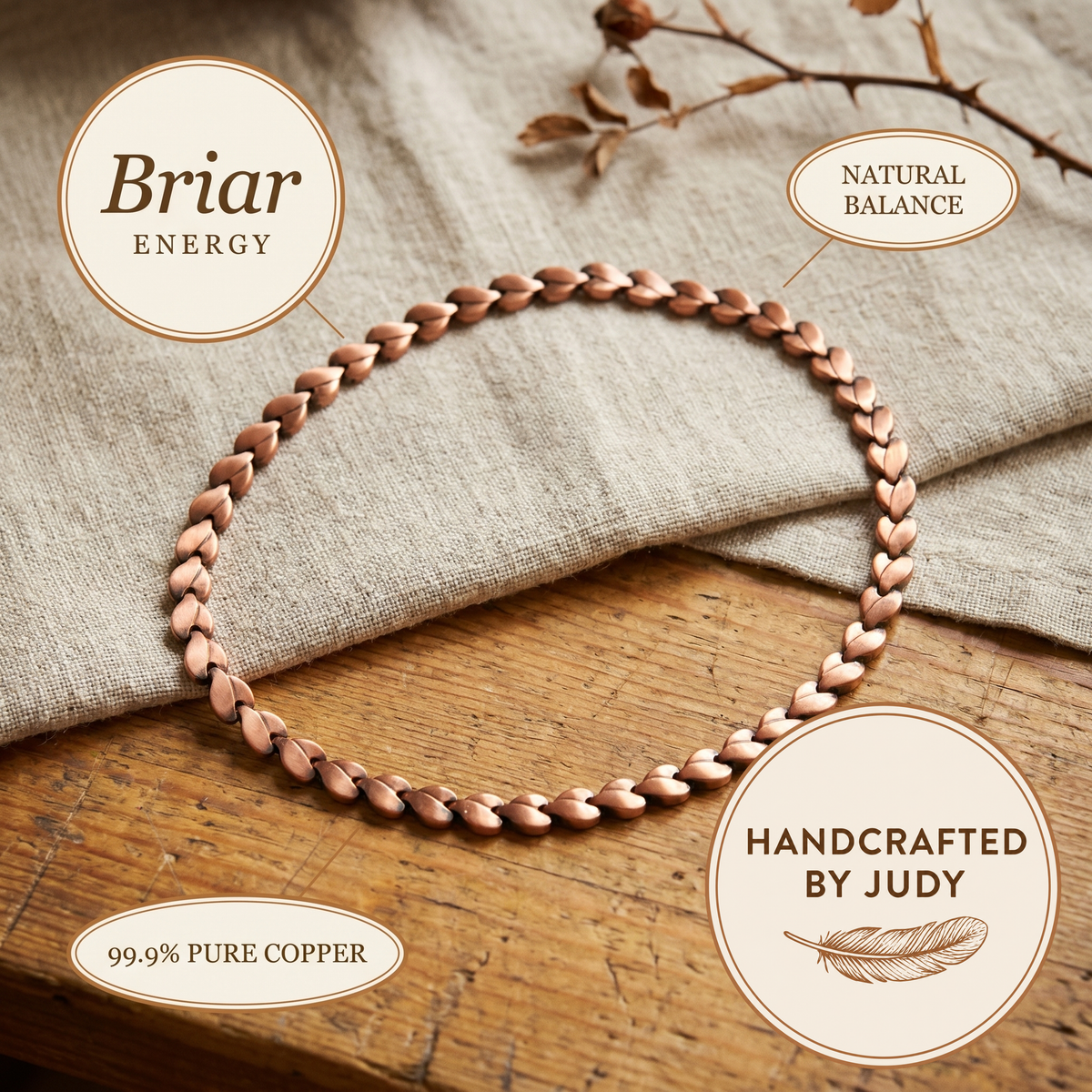 Judy's Briar Copper Necklace