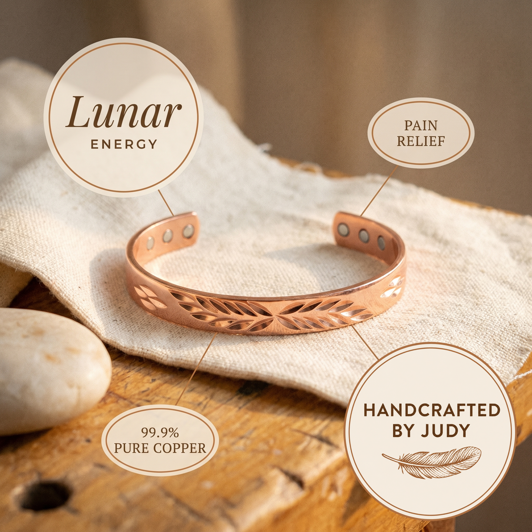 Judy's Lunar Copper Bracelet