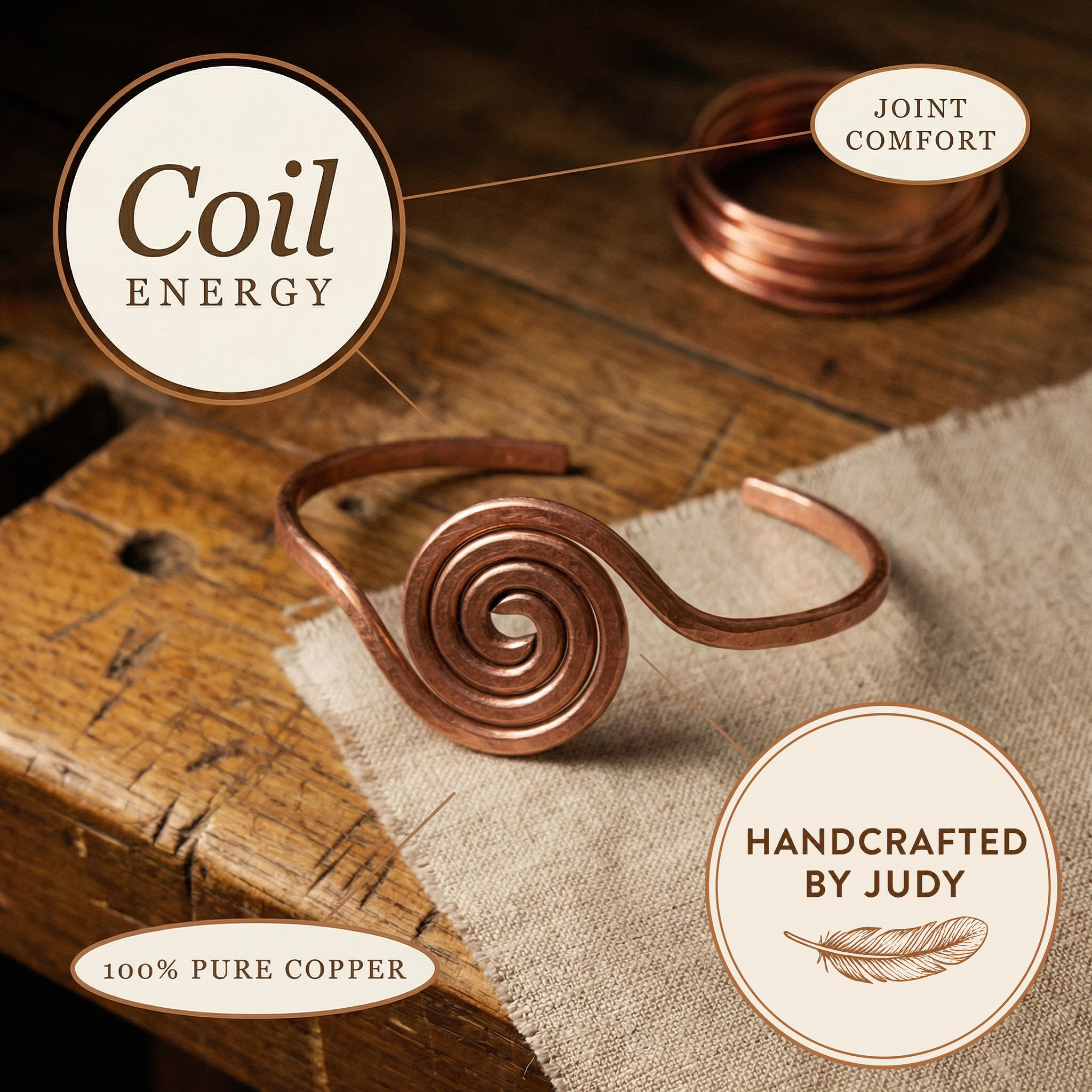 Judy's Coil Copper Anklet