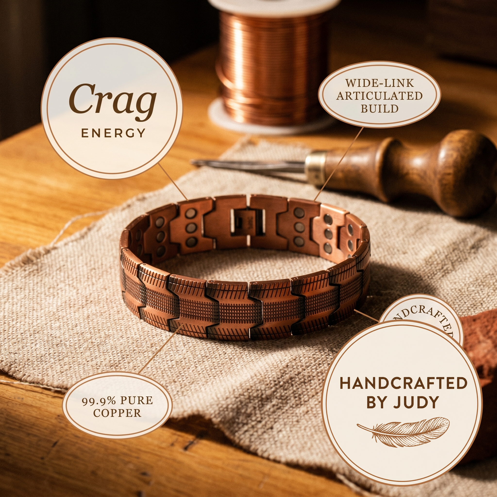 Judy's Crag Copper Bracelet