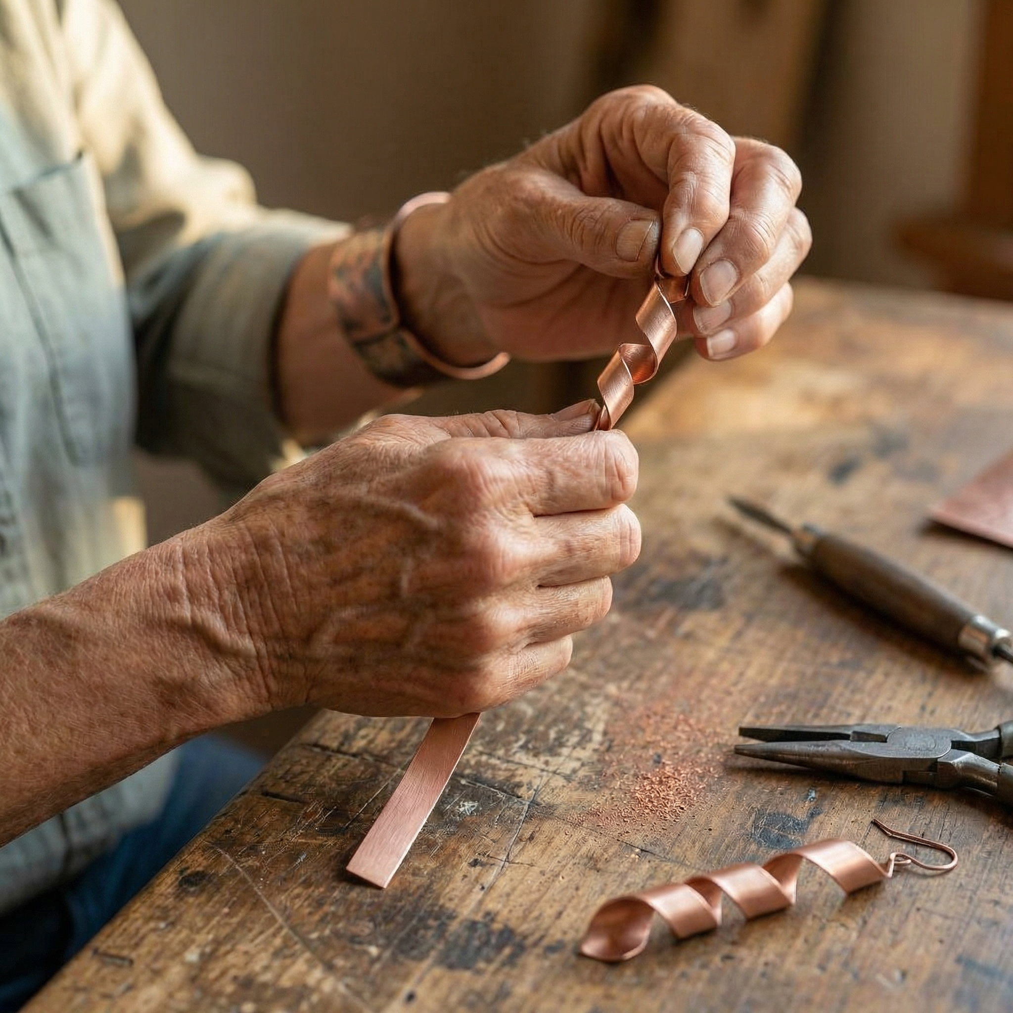 Judy's Dusk Copper Earrings