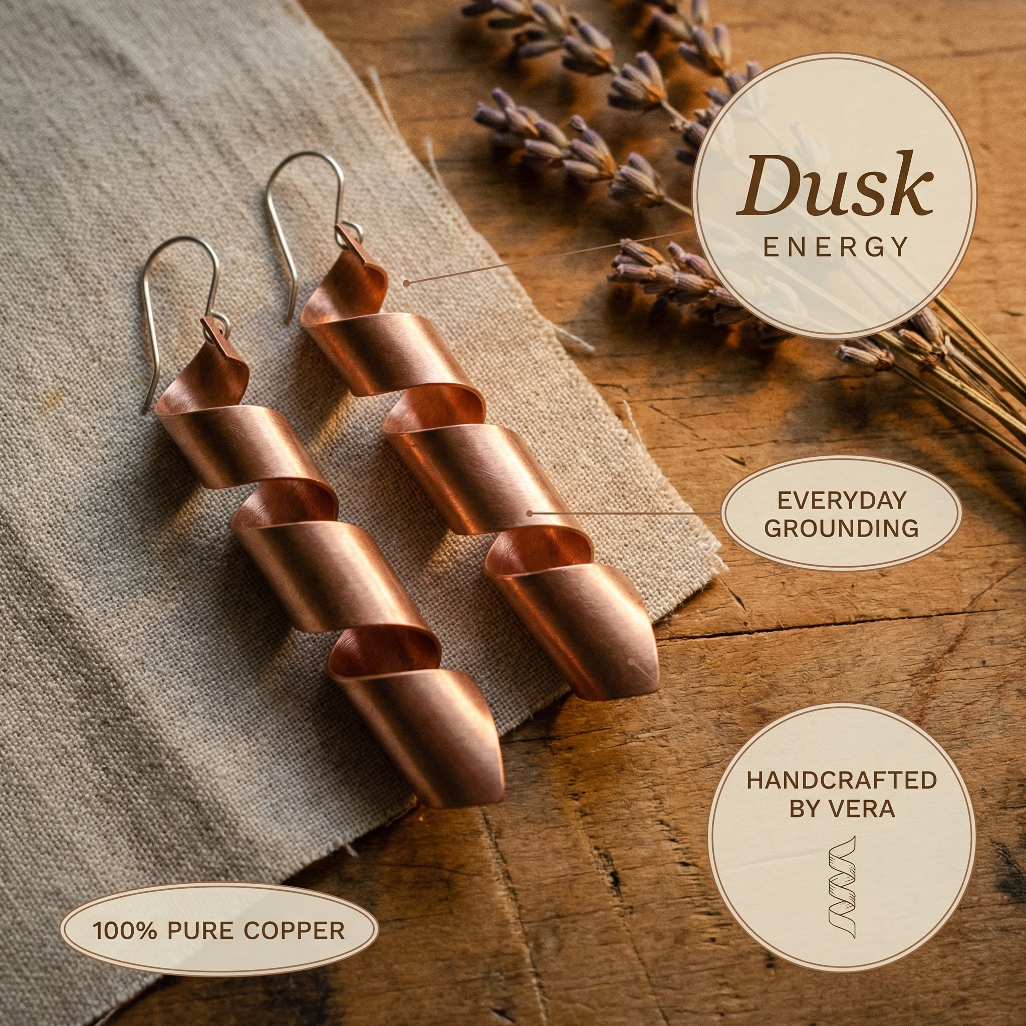 Judy's Dusk Copper Earrings