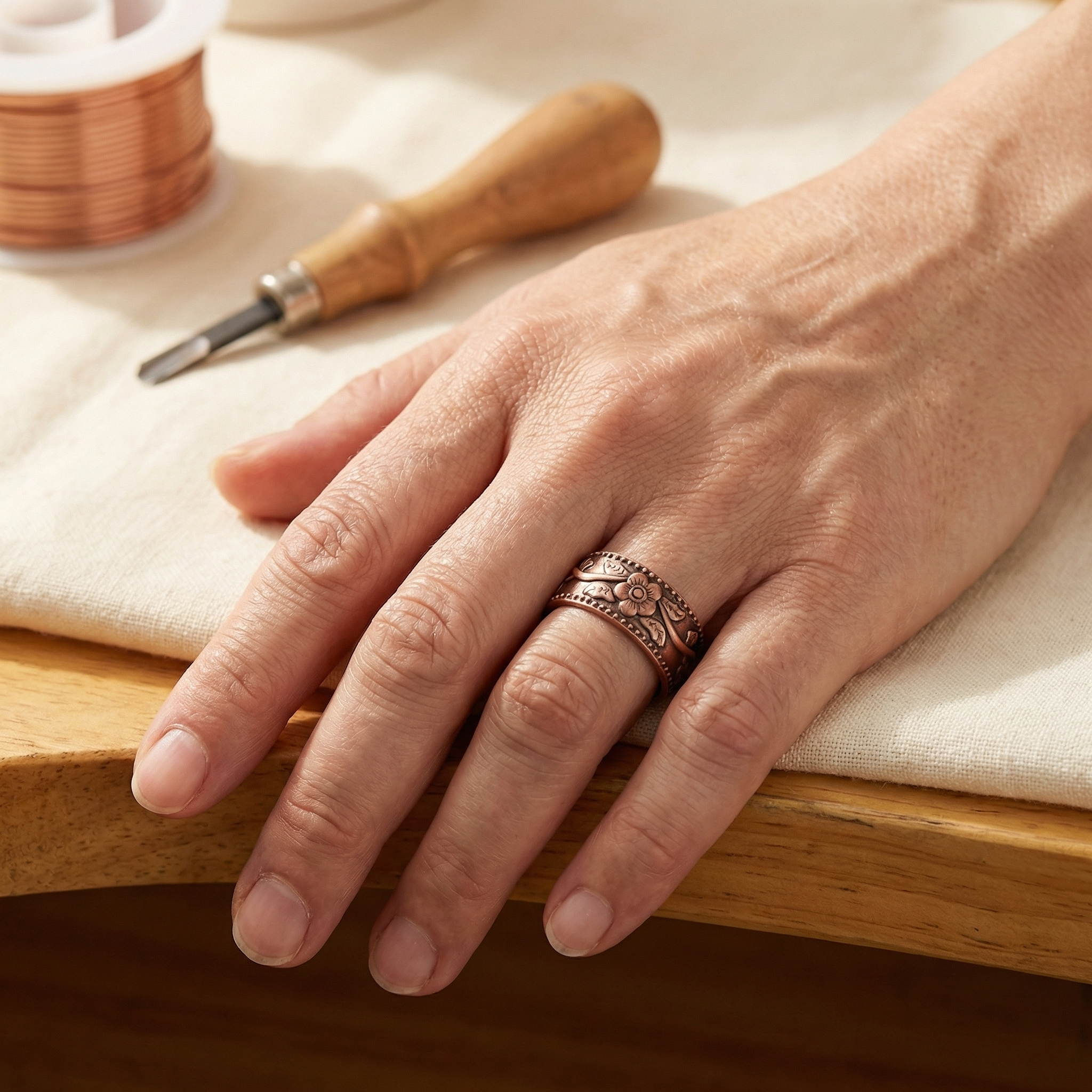 Judy's Petal Copper Ring