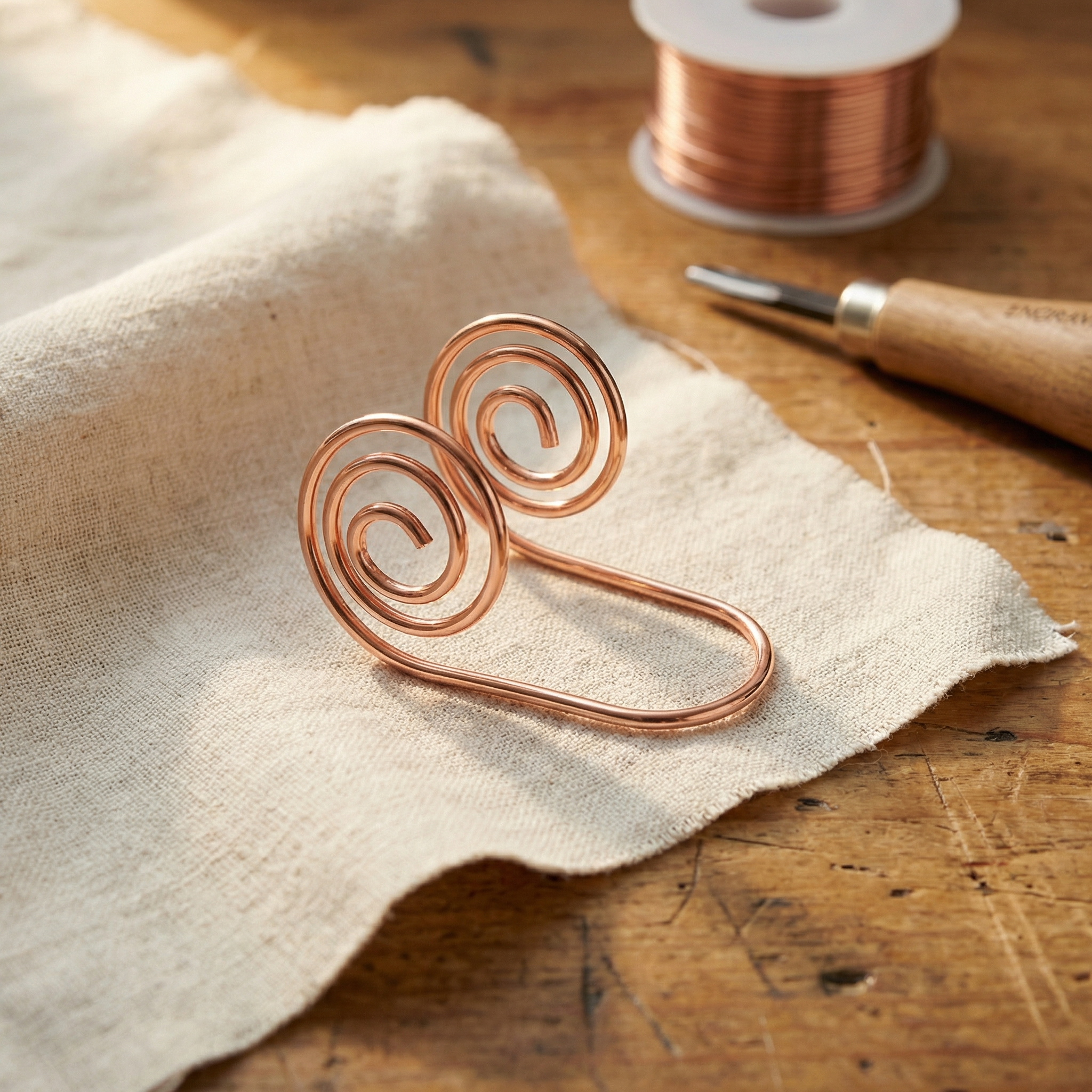 Judy's Flow Copper Hand Spiral