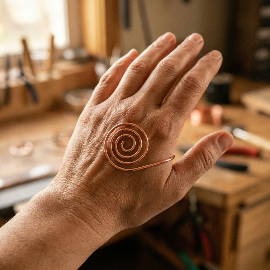 Judy's Flow Copper Hand Spiral