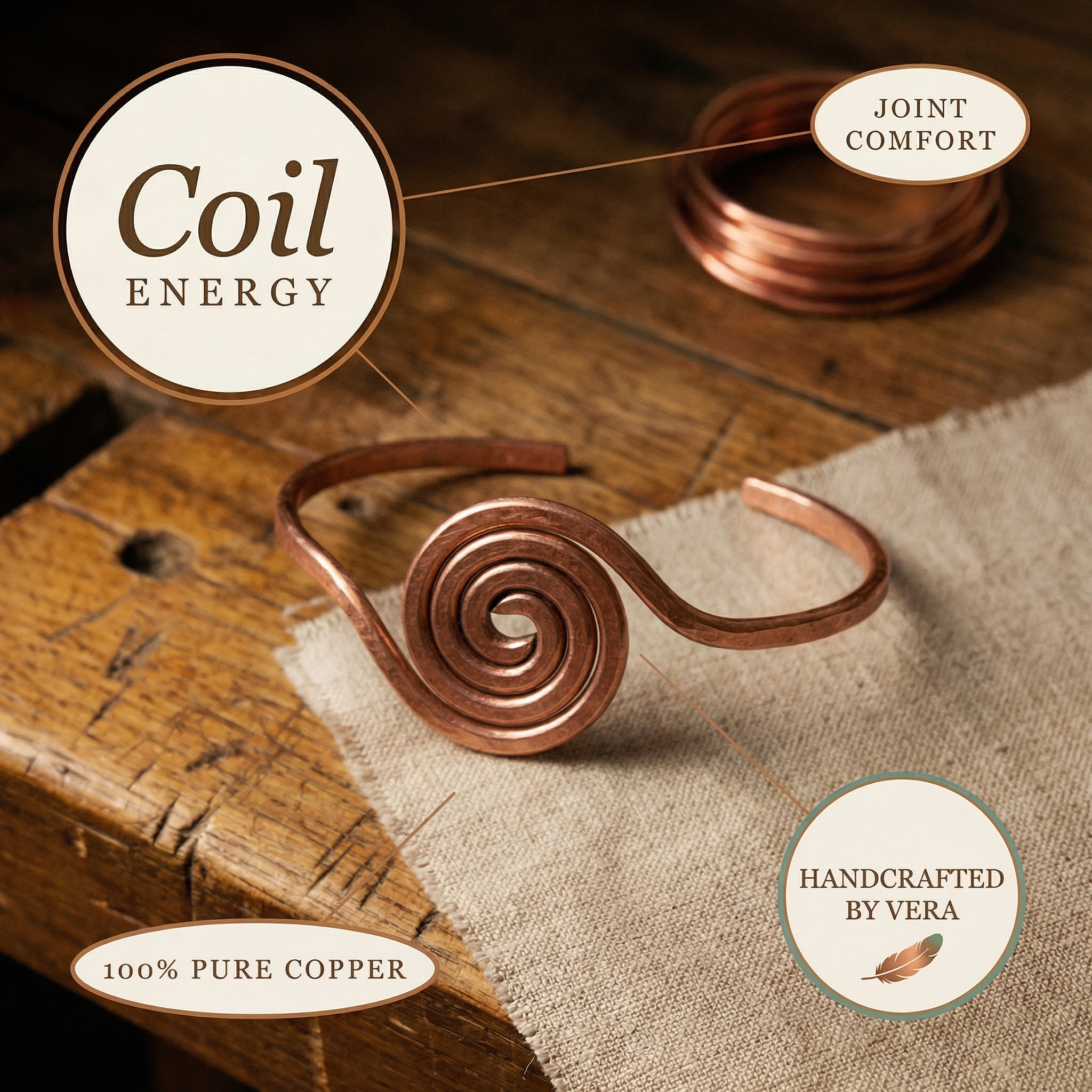 Judy's Coil Copper Anklet