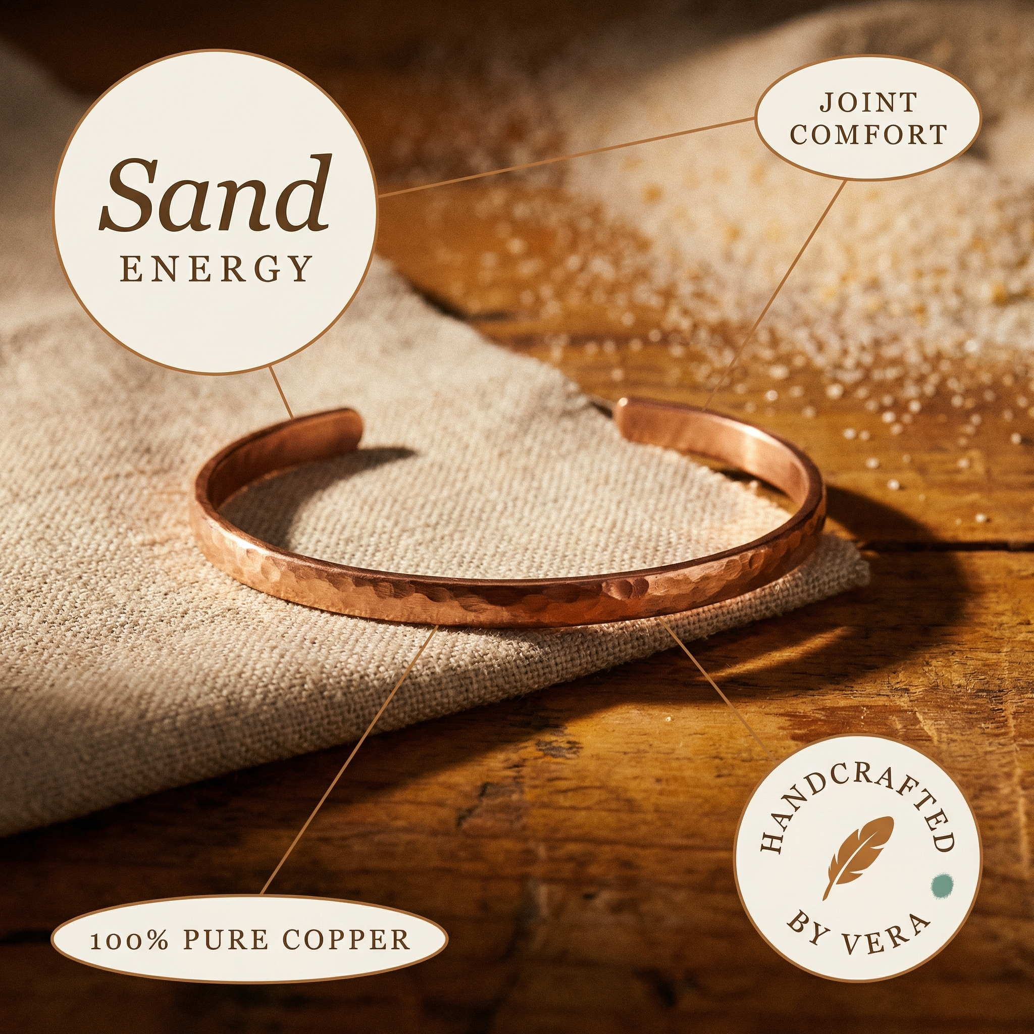 Judy's Sand Copper Anklet