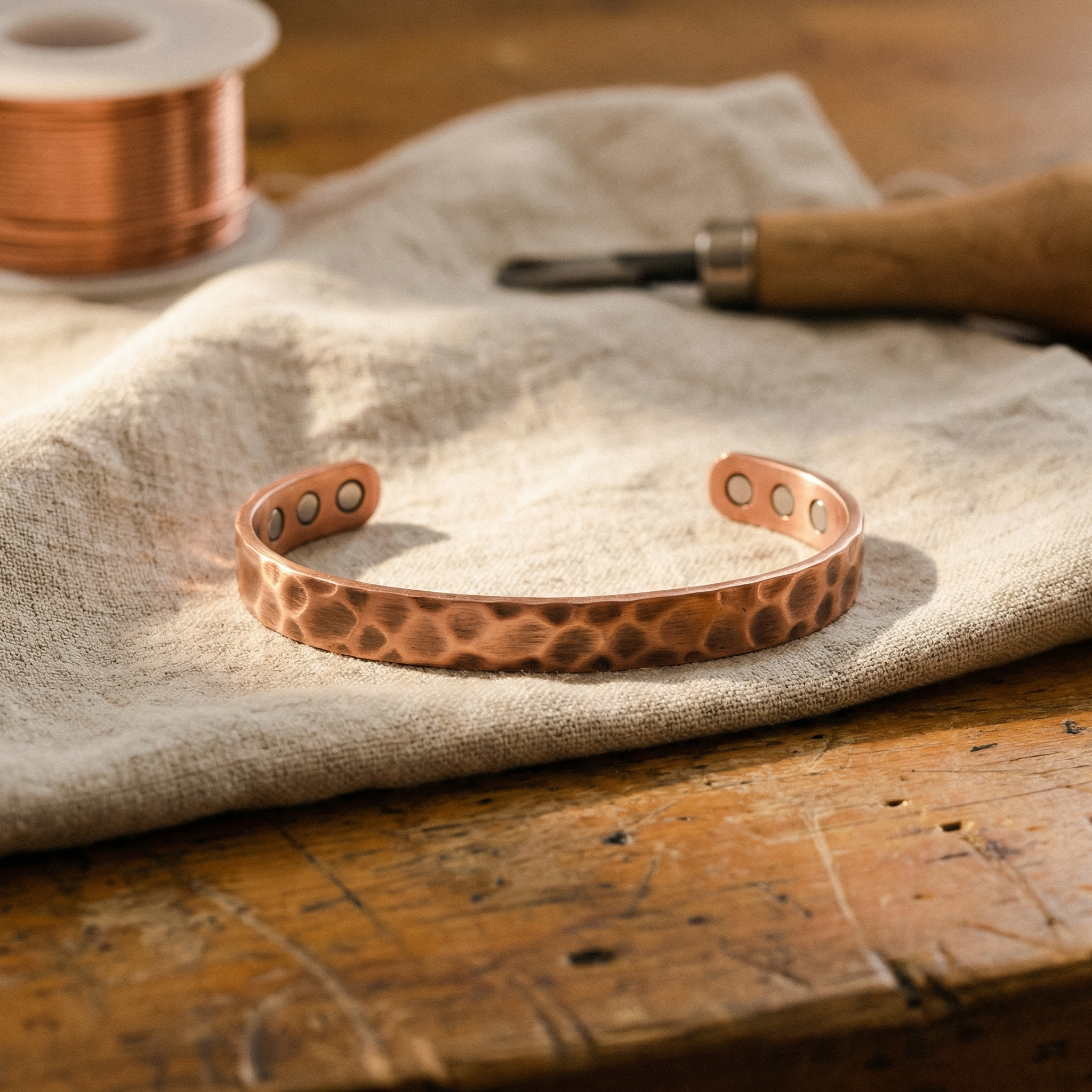 Judy's Furrow Copper Bracelet