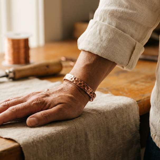 Judy's Furrow Copper Bracelet