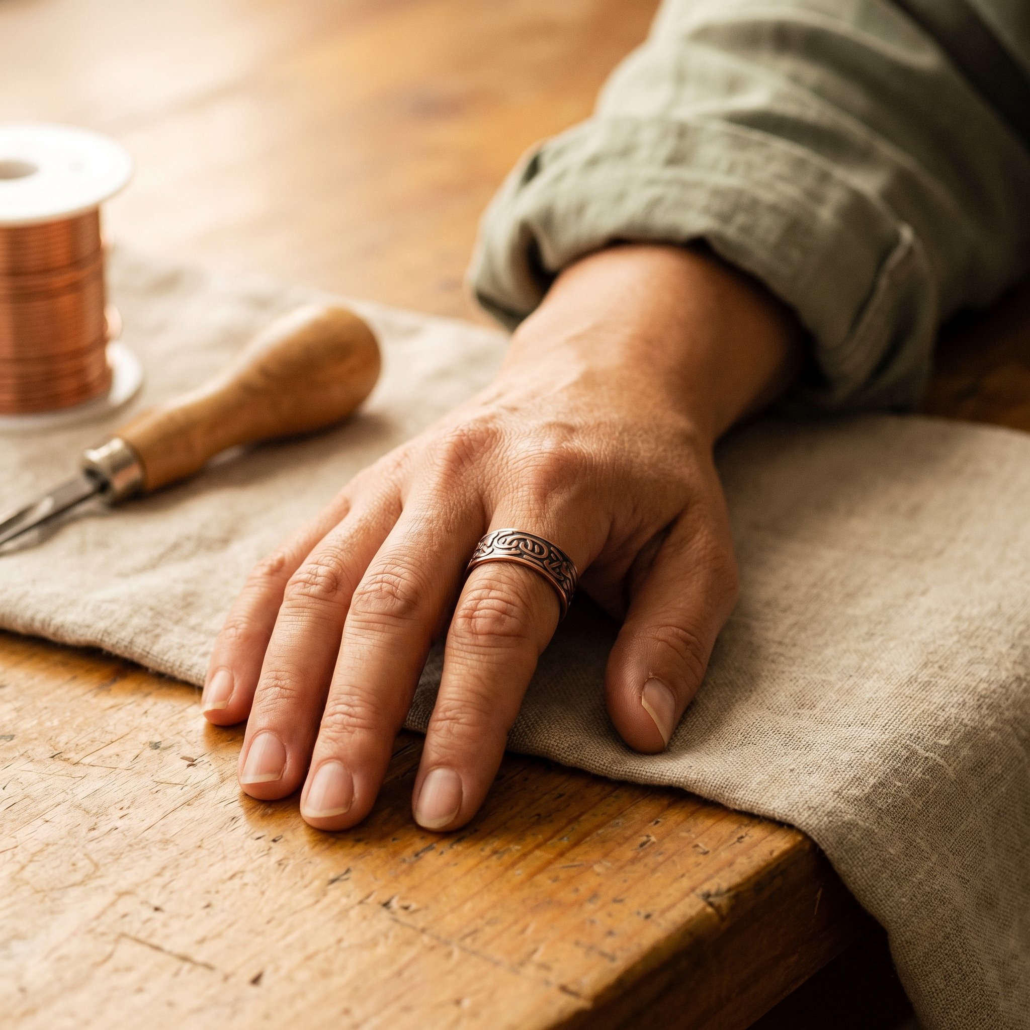 Judy's Burr Copper Ring