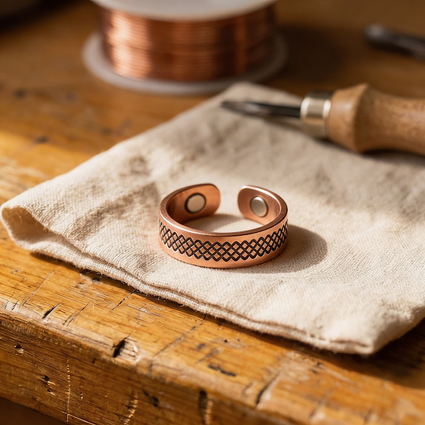 Judy's Grid Copper Ring